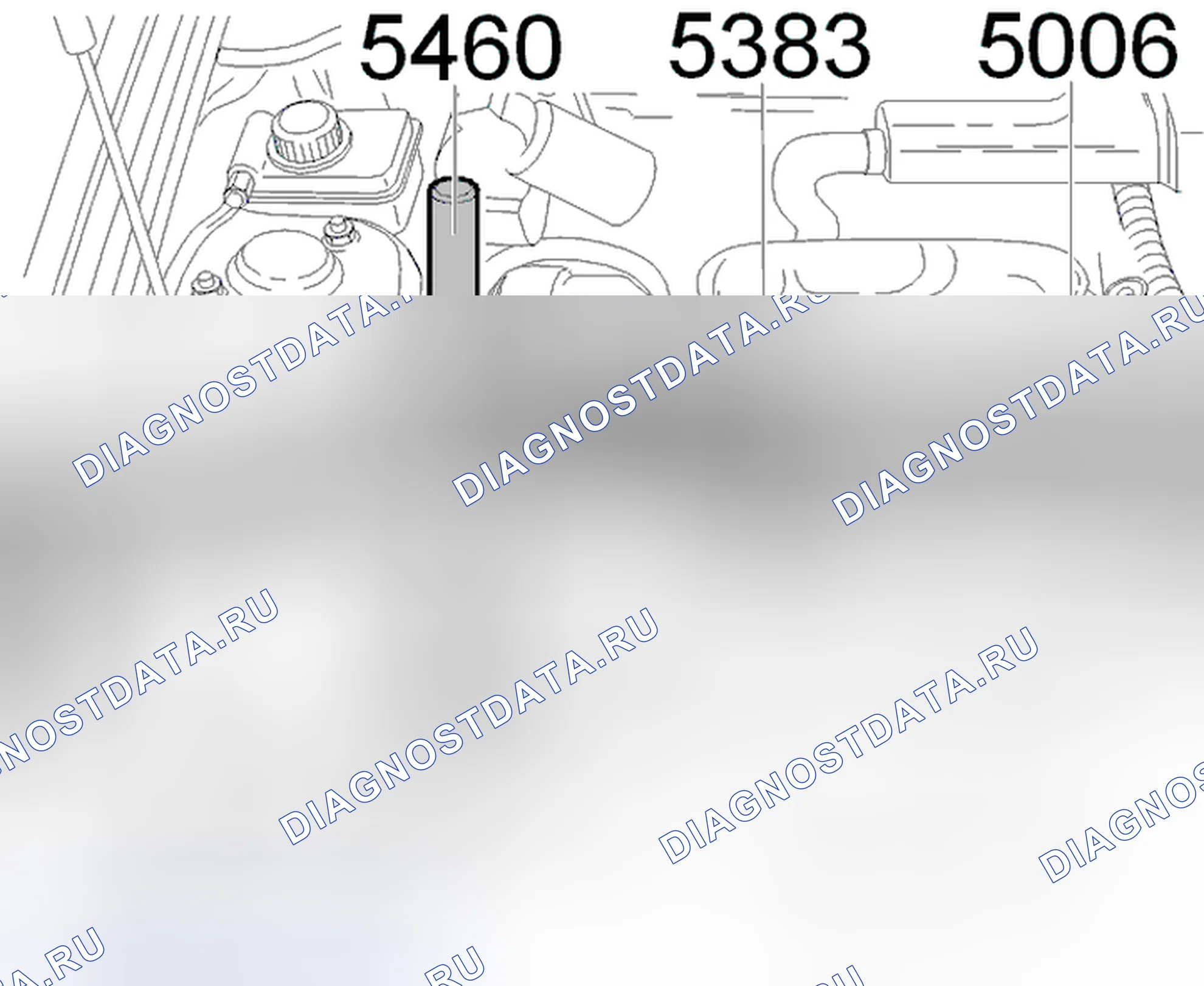 Рис. 73: Установка подъемной балки и подъемного крюка. Volvo S40 I рестайлинг