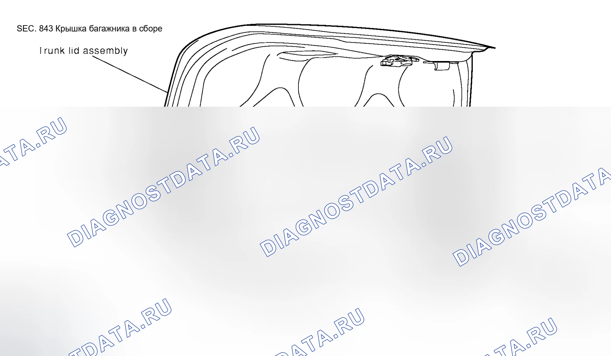Рис. 51: Снятие и установка крышки багажника в сборе. Nissan Altima L31 рестайлинг