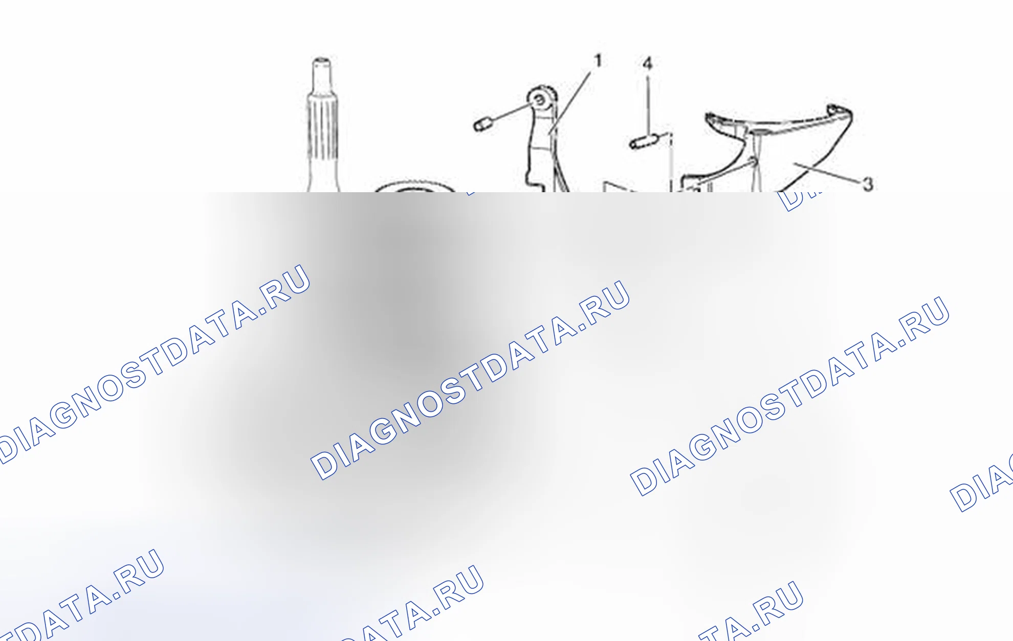Рис. 47: Установка 3-й и 4-й вилок переключения передач и 5-го блока переключения передач. Chevrolet Trax I