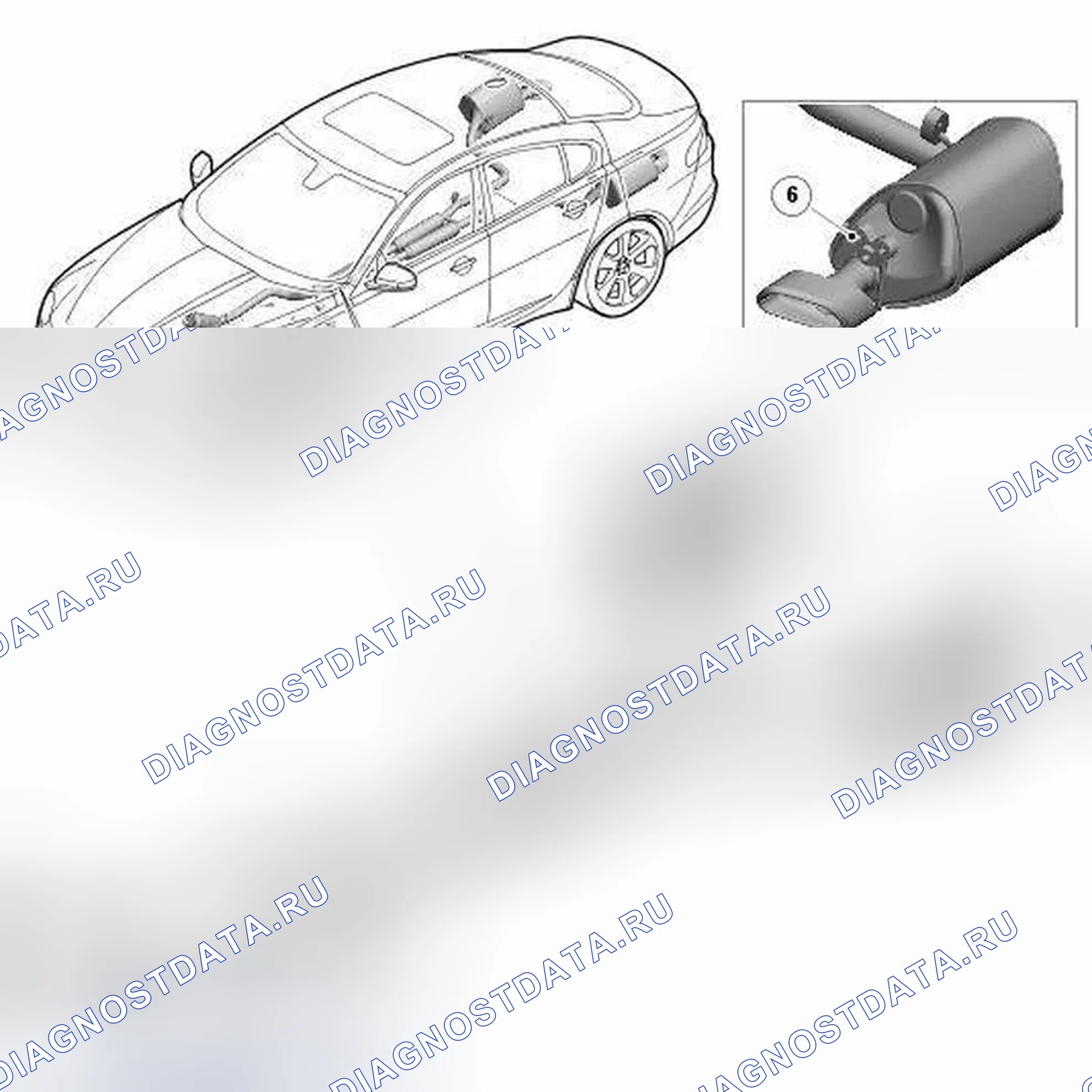 Рис. 20: РАСПОЛОЖЕНИЕ КОМПОНЕНТОВ. Jaguar XF I