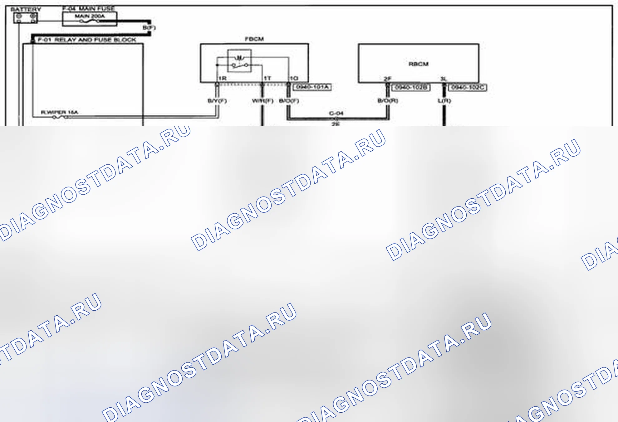 Рис. 165: Схема подключения системы предотвращения краж (0914-3) 1 из 2. Mazda CX-5 I