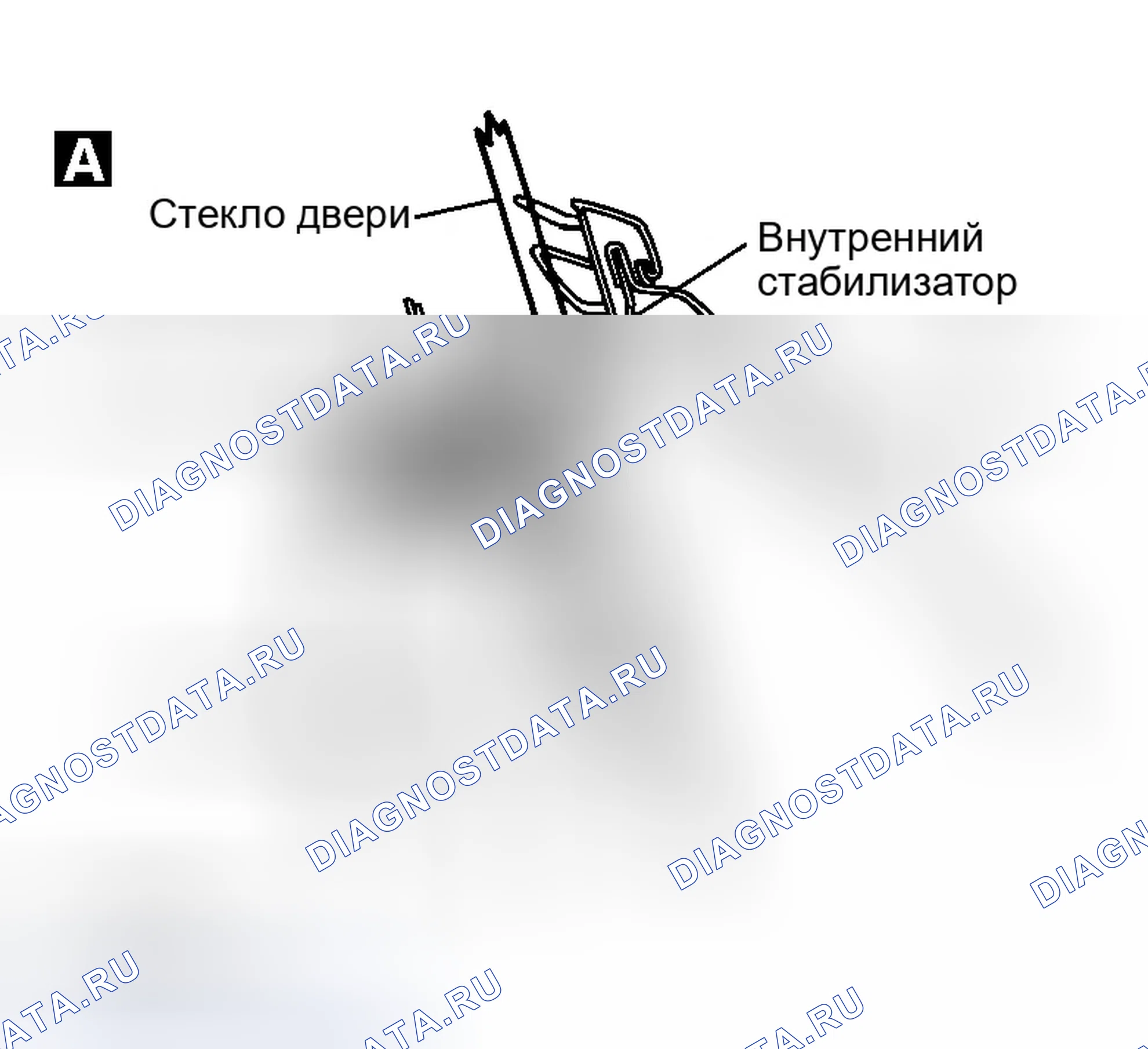 Рис. 76: РЕГУЛИРОВКА ВХОДА-ВЫХОДА [А] (НА СТЕКЛЯННОЙ ТАЛИИ). Infiniti M45 II