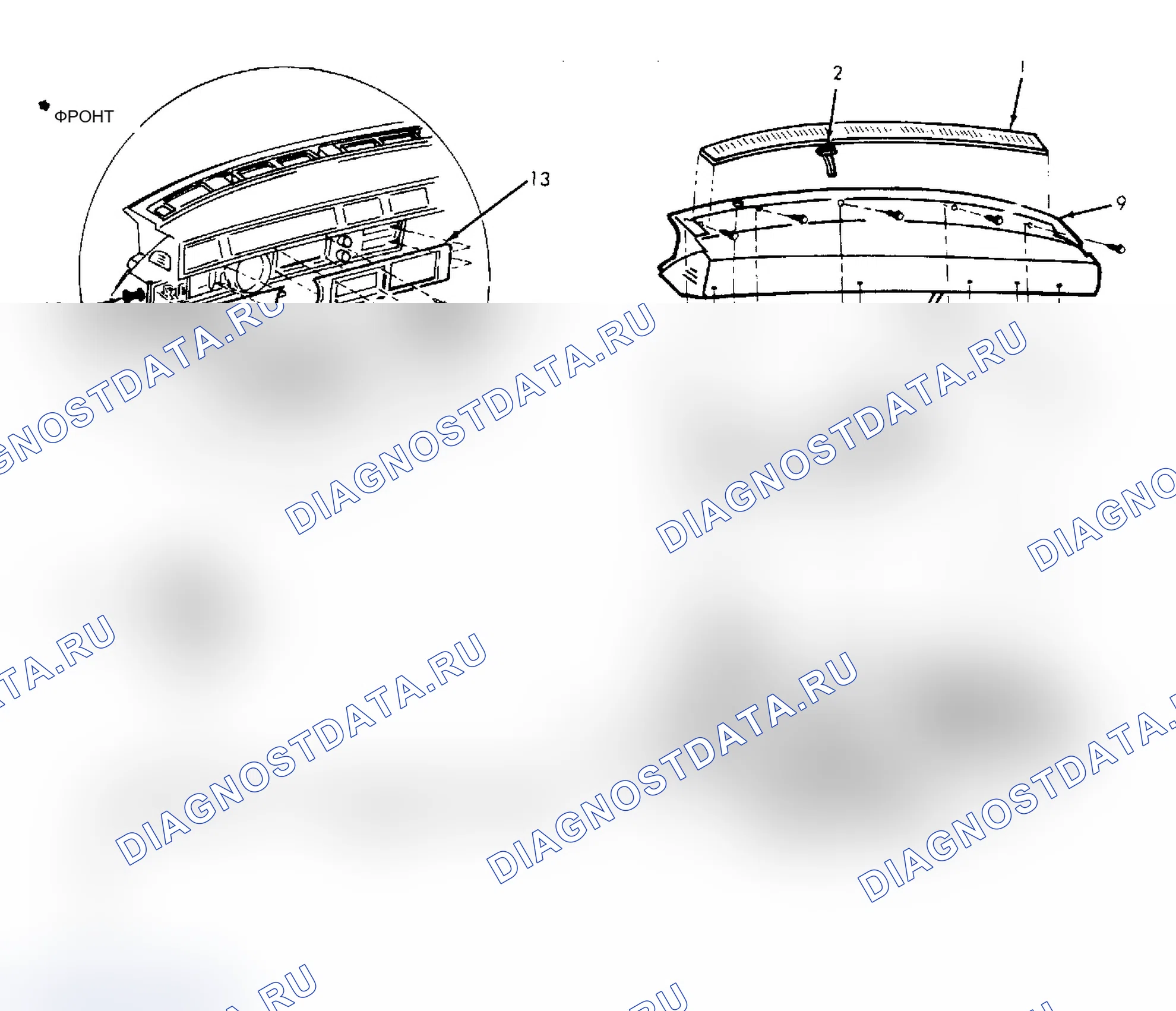 Рис. 1: ИНДИКАТОР ПРИОТКРЫВАНИЯ ДВЕРИ БАГАЖНИКА. Buick Electra Park Avenue 