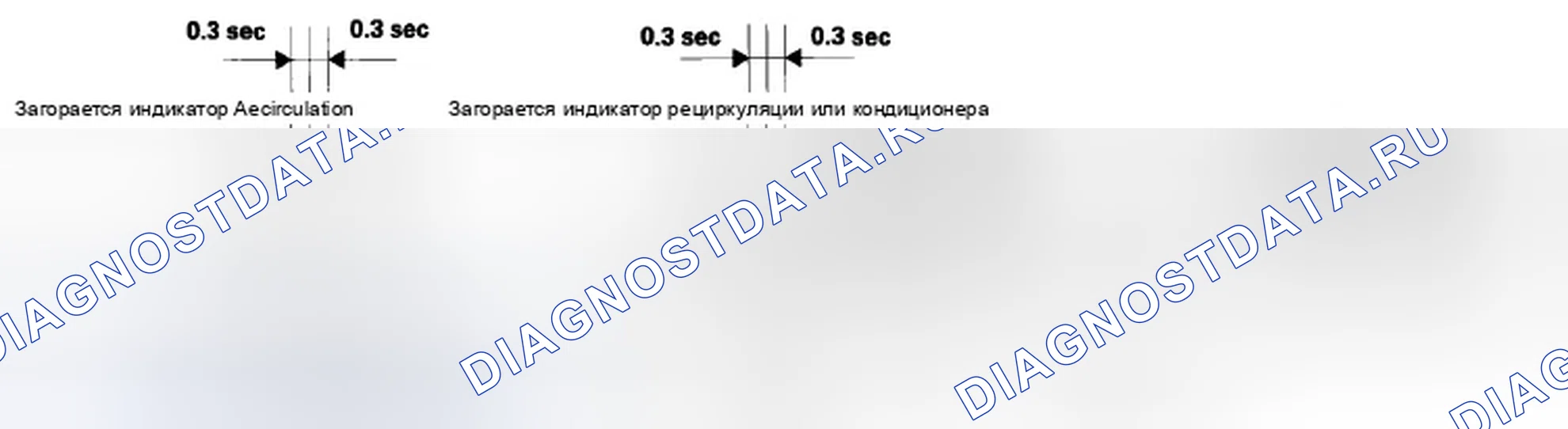 Рис. 9: Пример шаблона индикации коды неисправностей (DTC) (расшифровка кода ошибки) (расшифровка кода ошибки 2 и 4). Honda Accord VIII рестайлинг