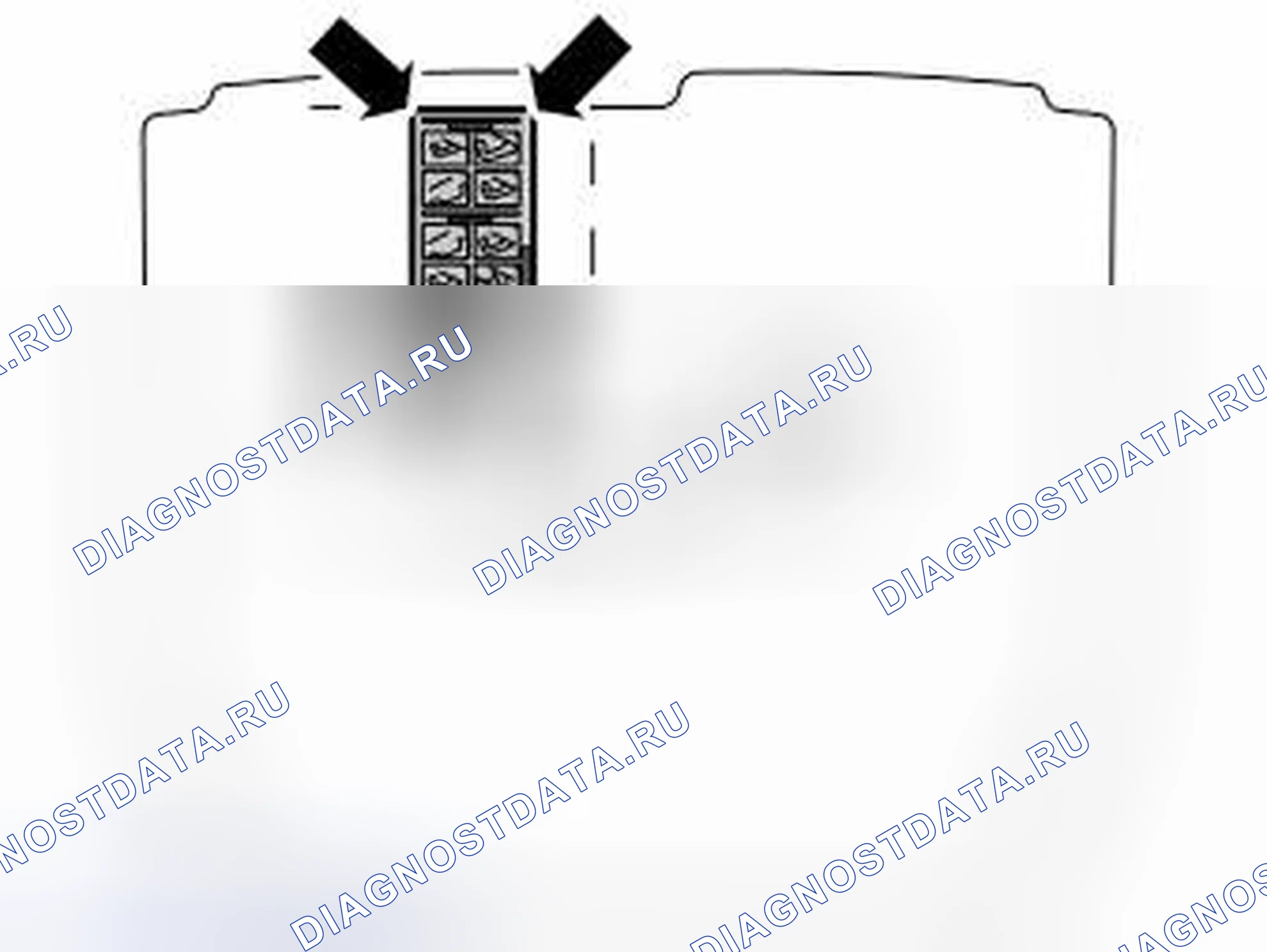 Рис. 173: ПРИКРЕПЛЕНИЕ ЭТИКЕТКИ. Volvo S80 II рестайлинг