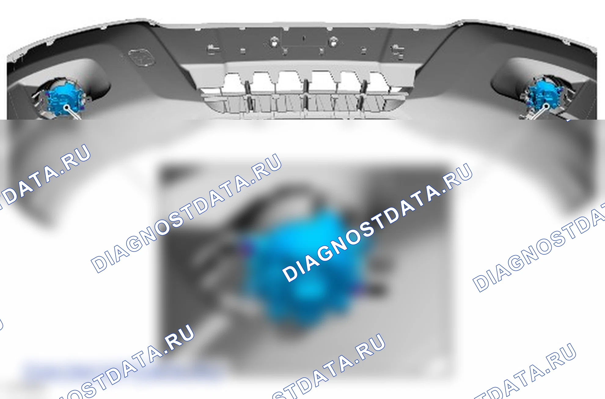 Разборка и сборка кожуха переднего бампера. Ford Transit VIII