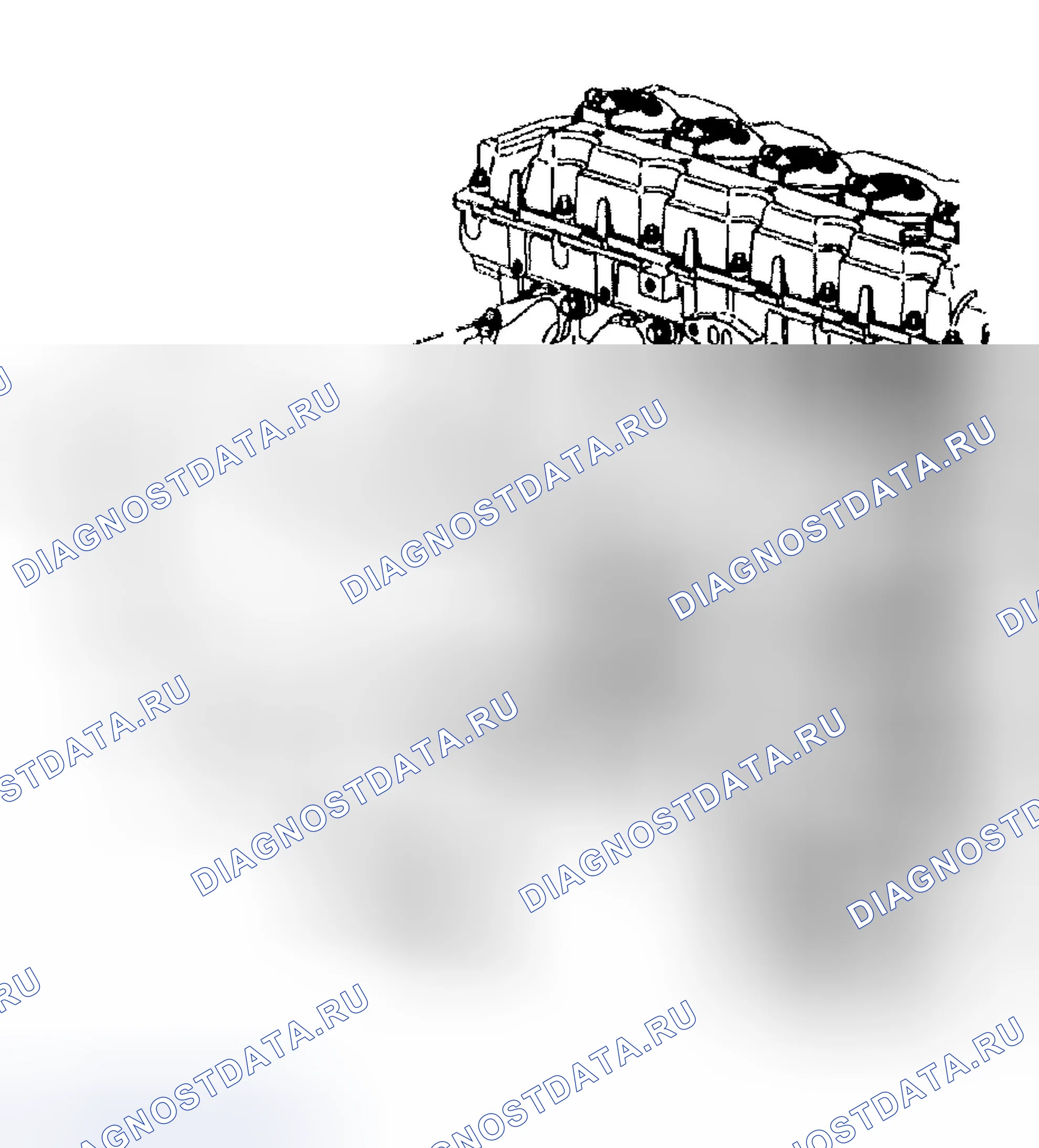 Рис. 1028: Демонтаж выпускного коллектора. Chevrolet TrailBlazer I