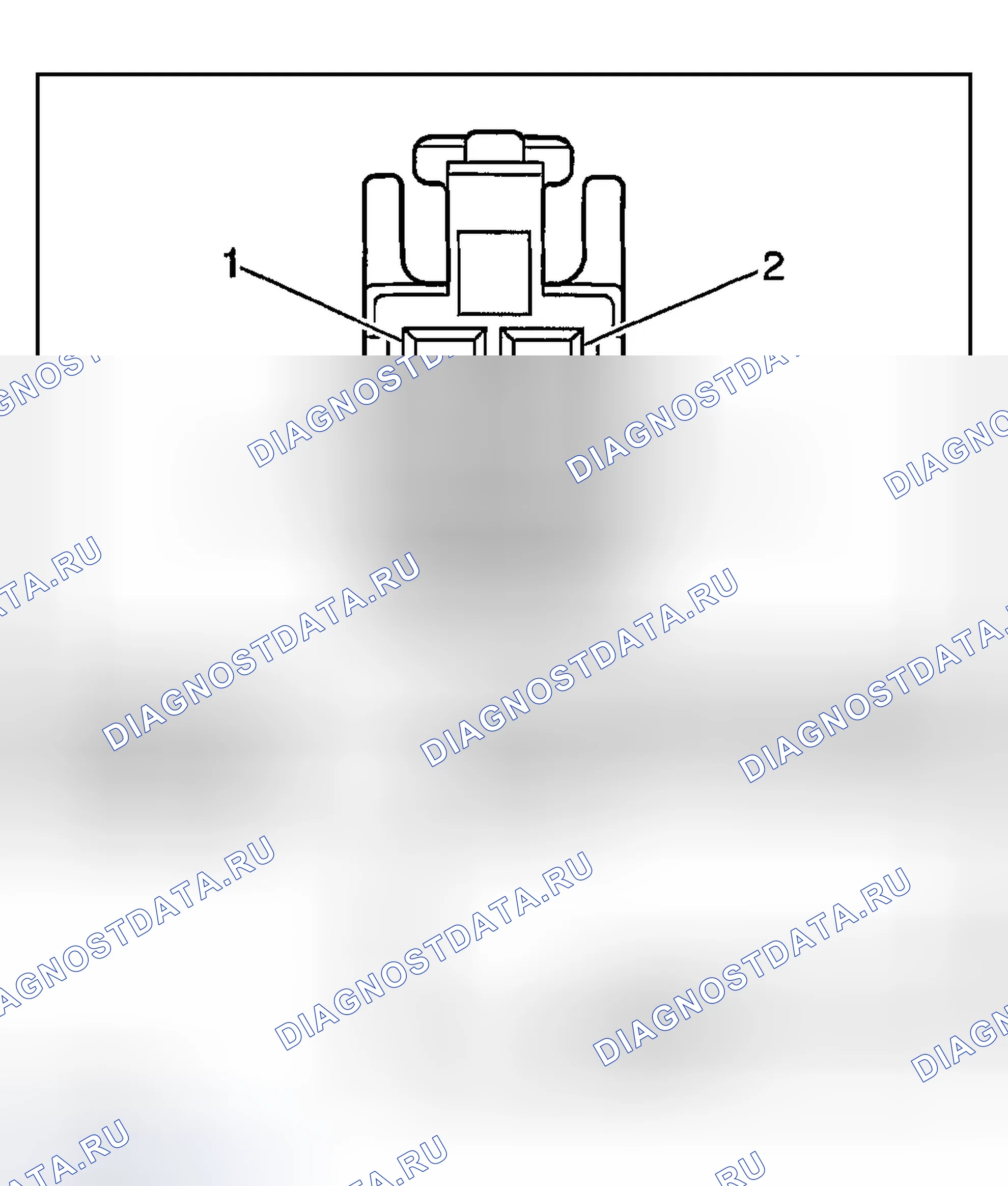 Рис. 4: Вид с торца разъема задней части кузова. GMC Savana H2500 