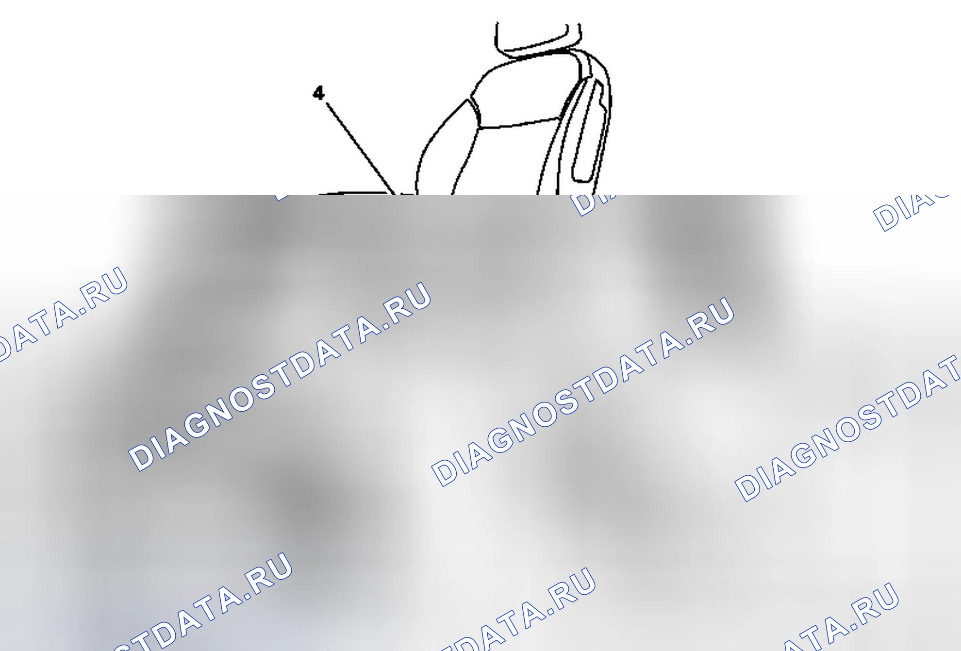 Рис. 15: Замена финишной крышки доводчика сиденья водителя или пассажира (8-ходовая мощность). Buick Regal V