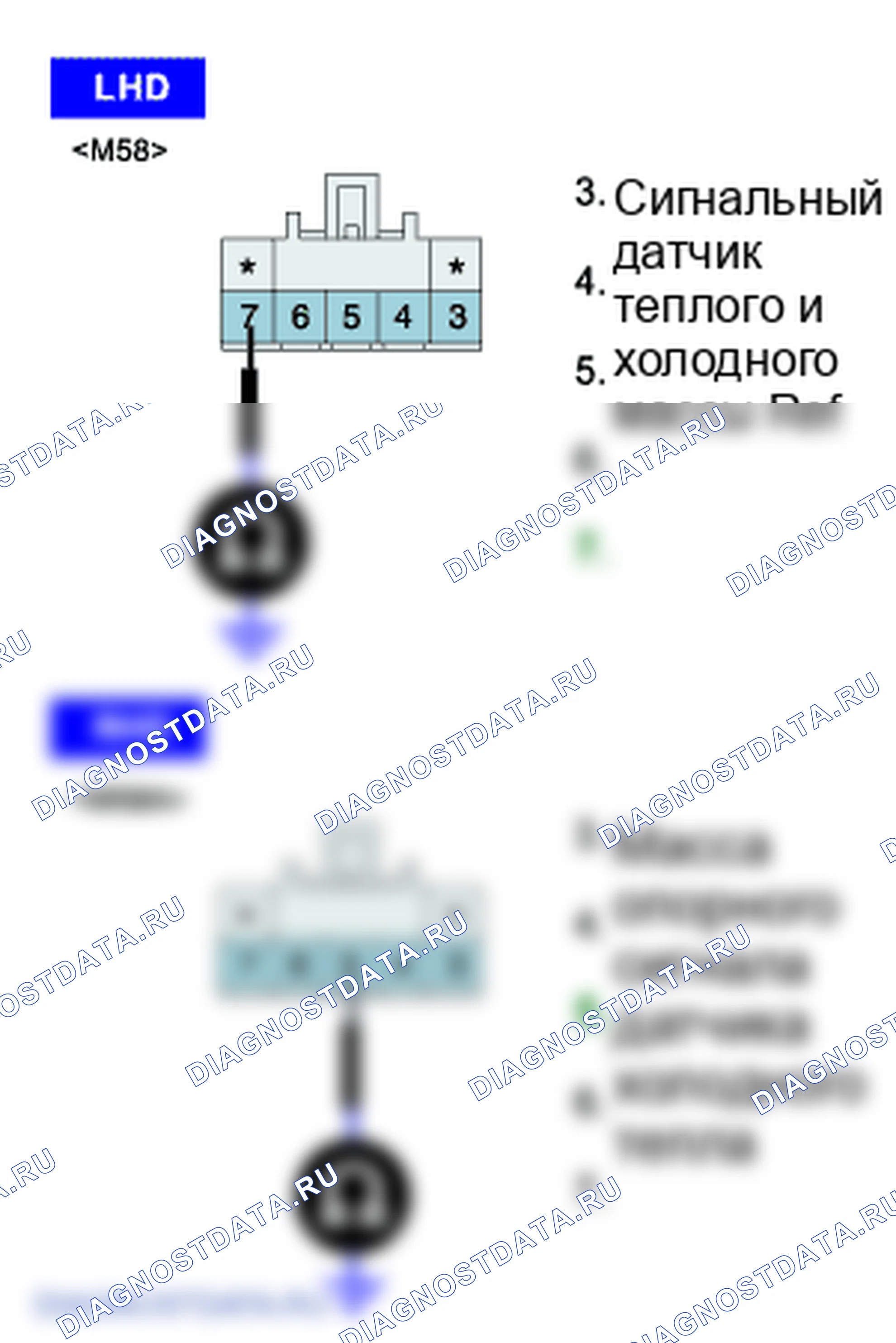 B1204: Потенциометр воздушной смеси открыт (низкий) - пассажир. Hyundai Santa Fe CM