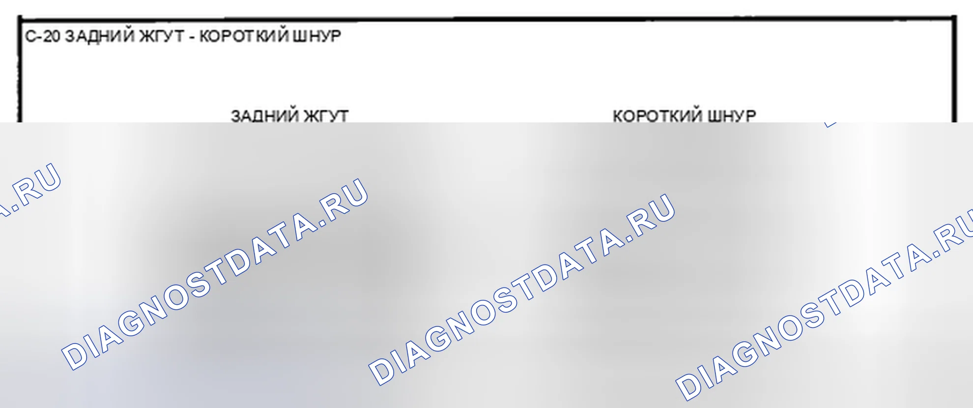 Рис. 50: Идентификация клемм кабельных жгутов задней и короткой хорд (C-20). Mazda CX-5 I