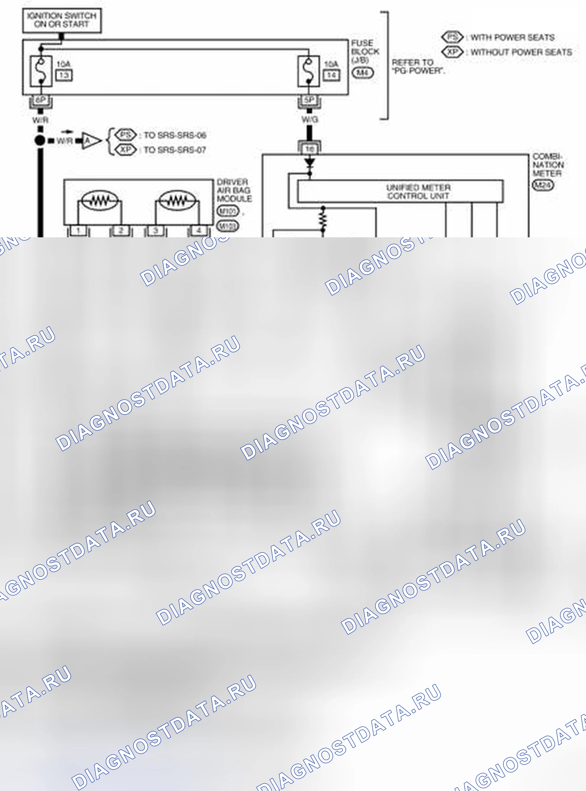 Рис. 27: электросхема - SRS-SRS-01. Nissan Frontier D40