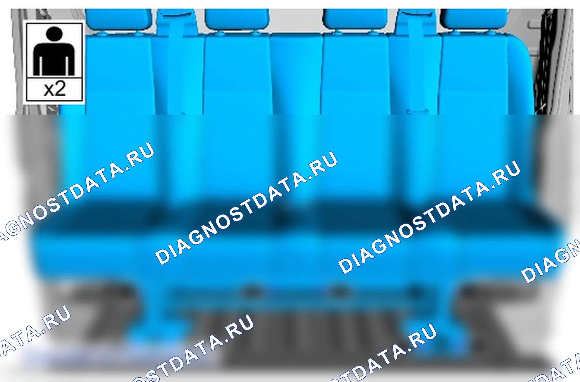 Как снять и установить четырехместное пассажирское сиденье диванного типа. Ford Transit VIII