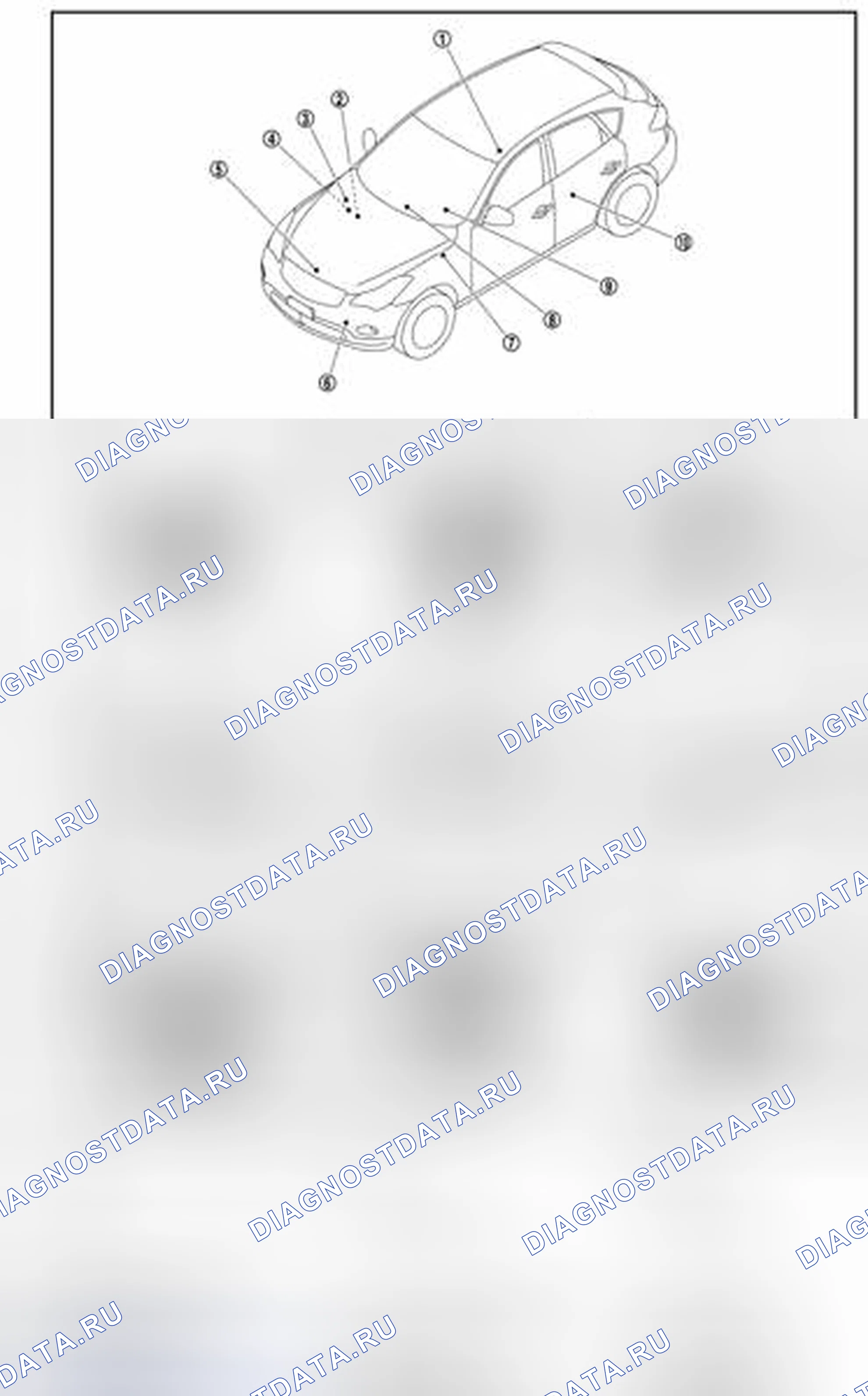 Рис. 48: СИСТЕМА РАСХОДОМЕРА: Расположение компонентов. Infiniti EX37 I