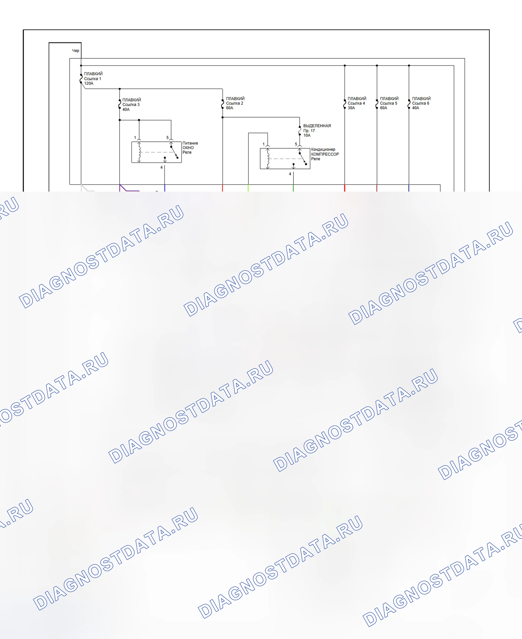 Power Distribution Circuit (1 of 3). Mitsubishi Diamante II