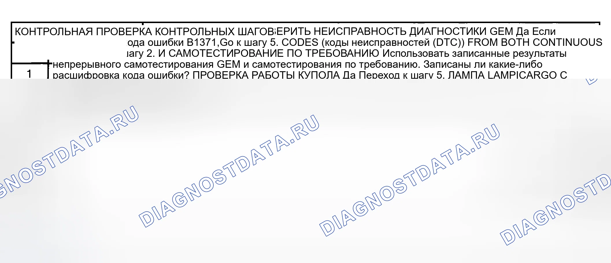 Рис. 6: КОНТРОЛЬНОЕ ИСПЫТАНИЕ 1: ВНУТРЕННИЕ ЛАМПЫ НЕ РАБОТАЮТ. Mazda Tribute I