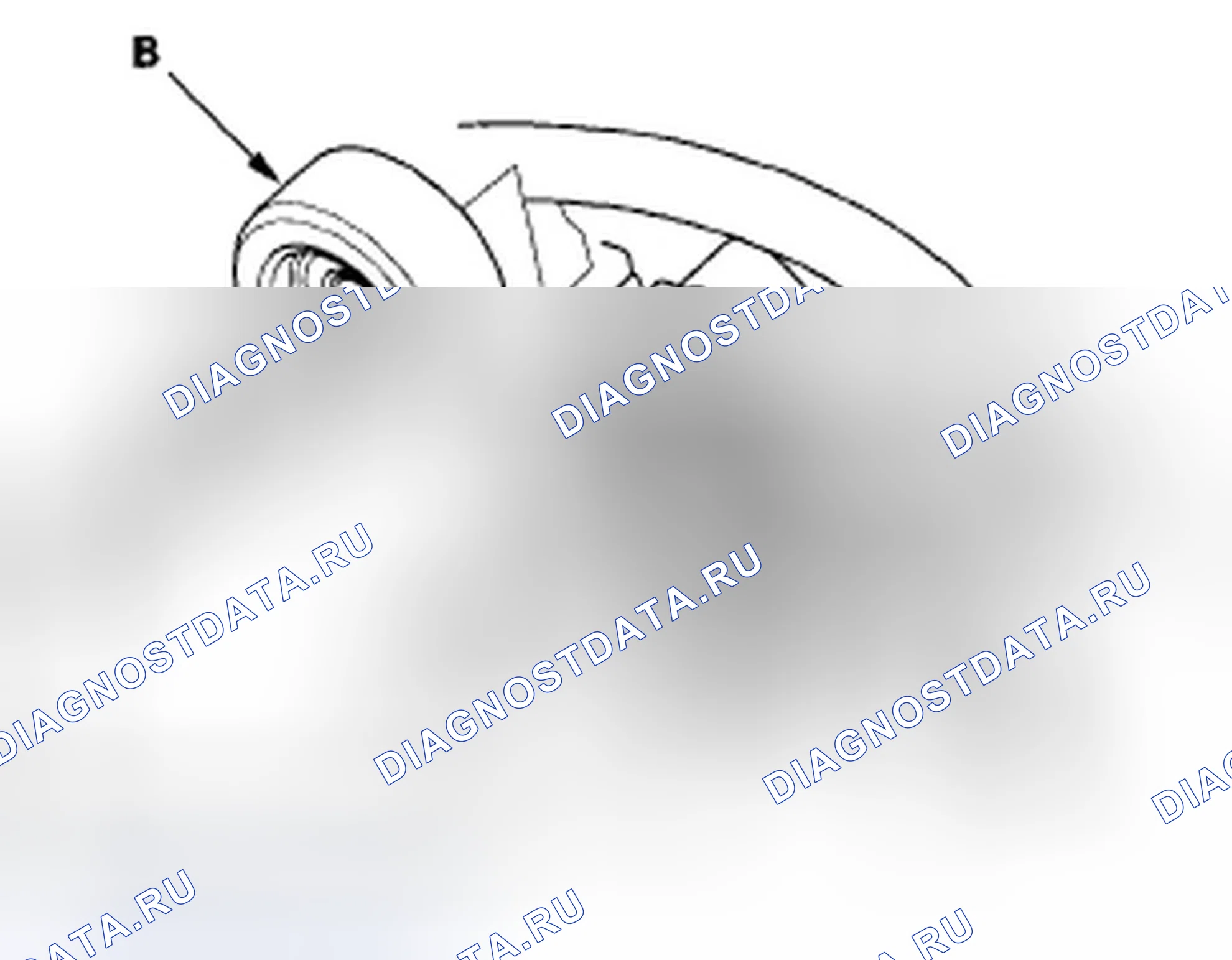 Рис. 59: Замена шкива натяжного устройства. Honda Civic VIII