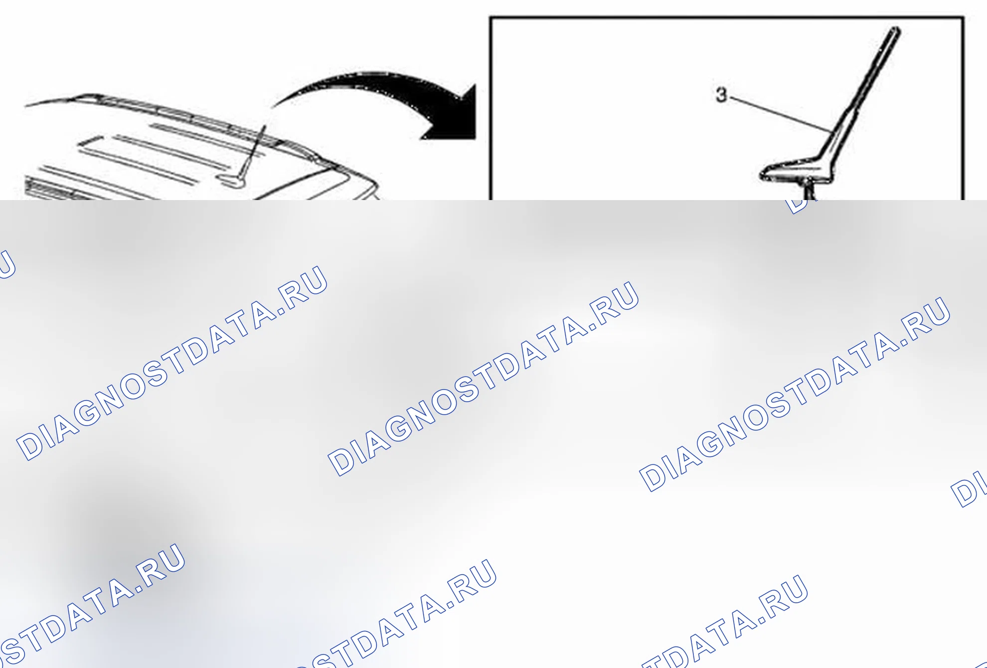 Рис. 39: Замена основания радиоантенны. Buick Encore I