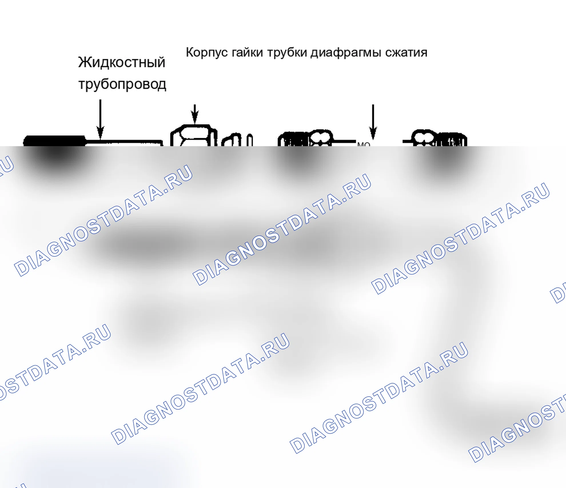 Рис. 2: Установка комплекта измерительной трубки. Ford Club Wagon E150 