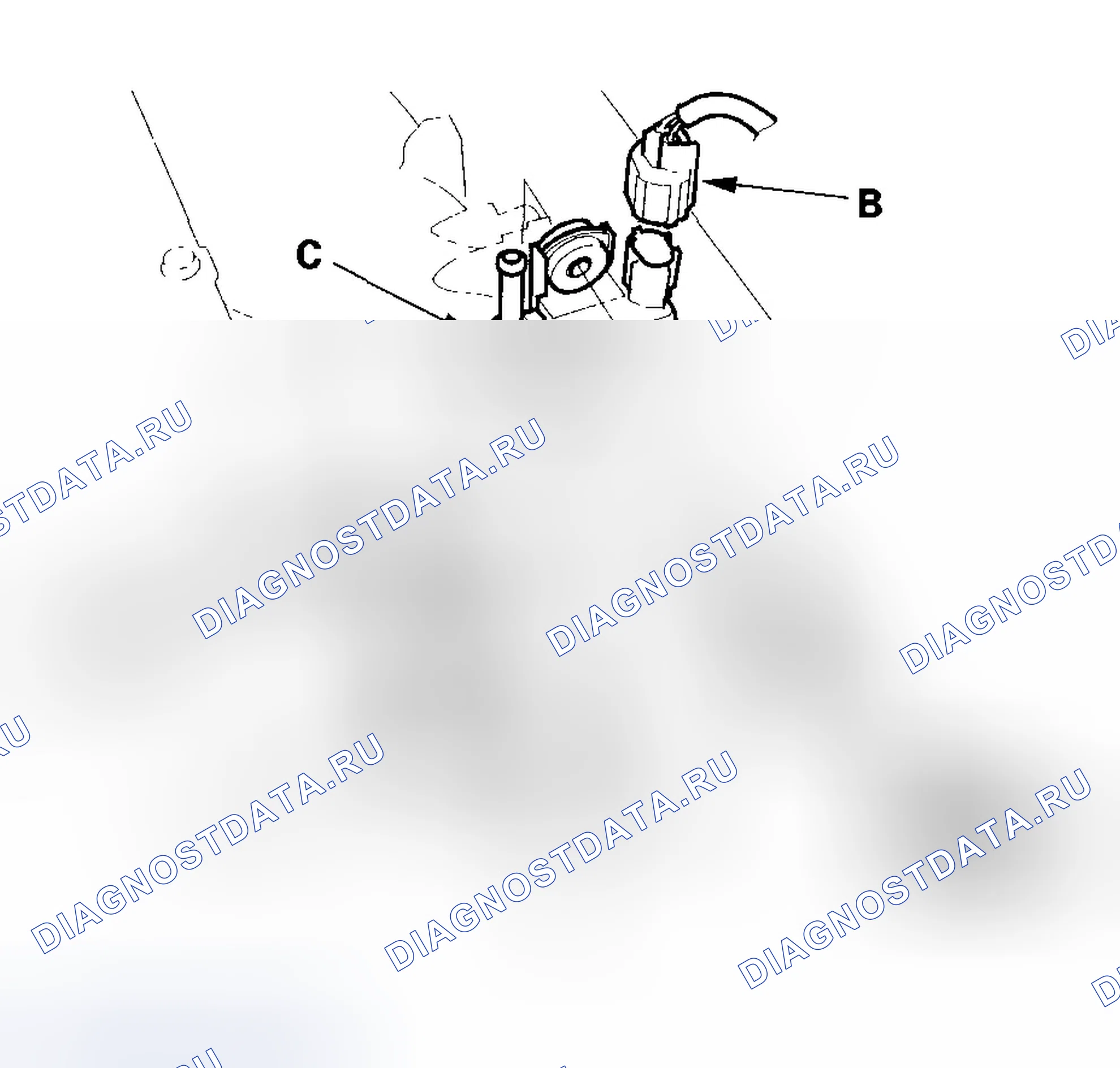 Рис. 66: Замена клапана продувки канистры EVAP. Honda Odyssey III