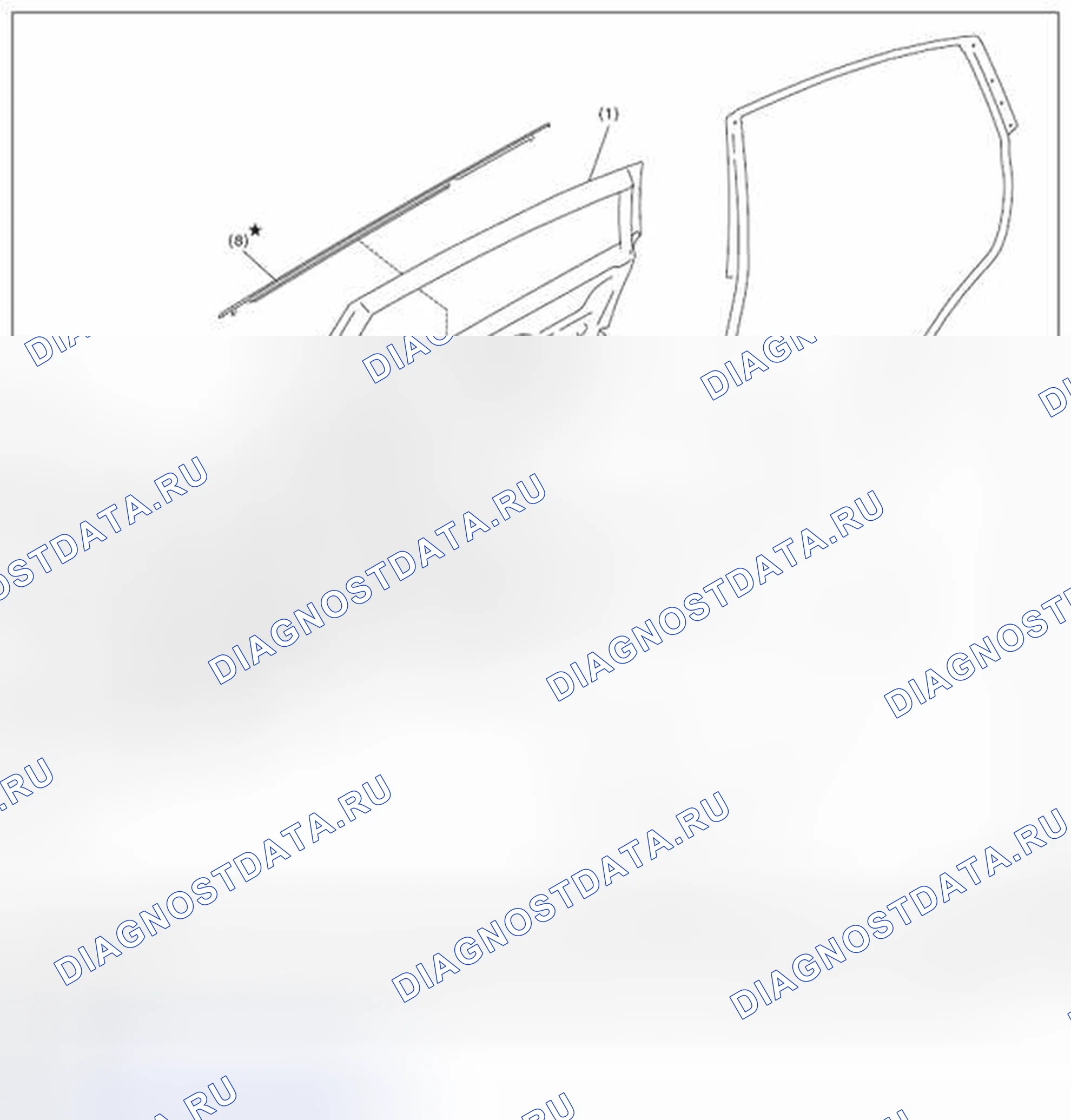 Рис. 82: ЗАДНЯЯ ДВЕРЬ. Subaru Impreza WRX GE рестайлинг