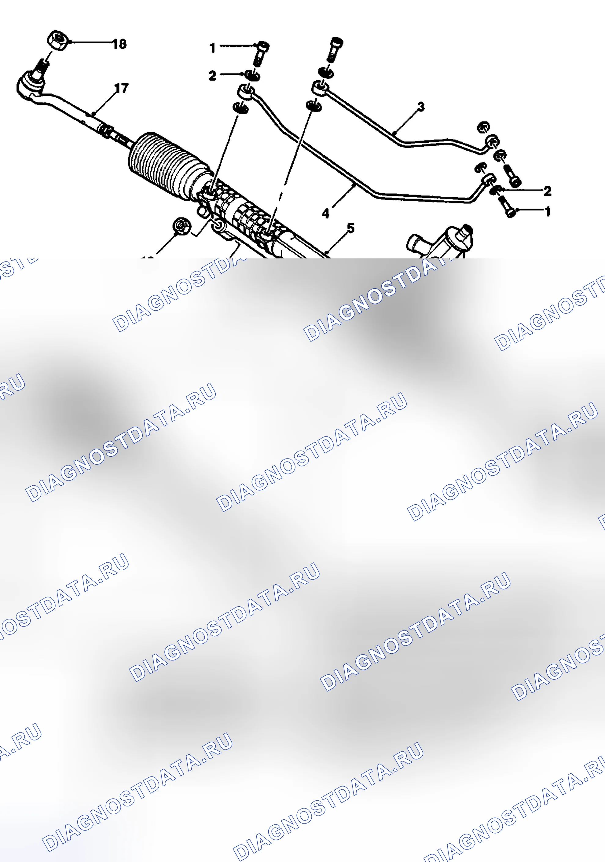 Рис. 26: РУЛЕВАЯ РЕЙКА. Land Rover Range Rover L322