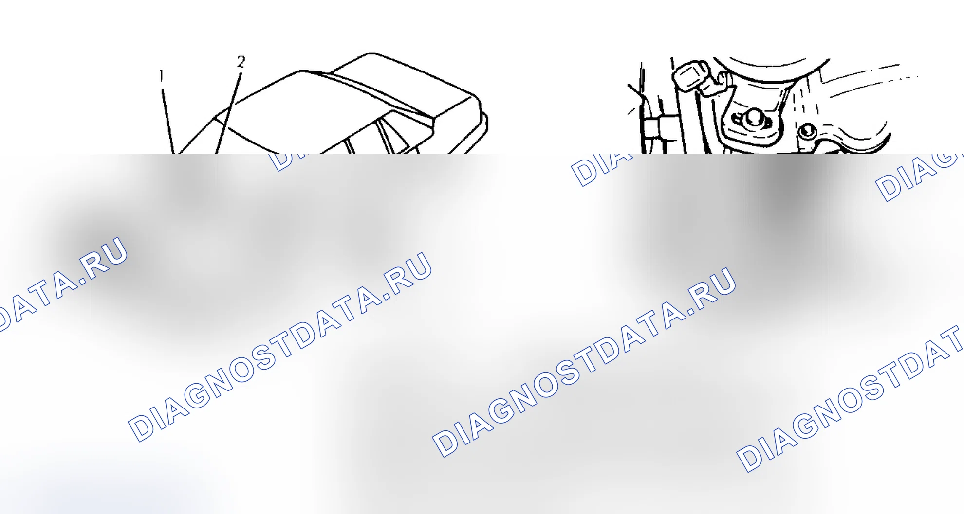 Рис. 7: РАСПОЛОЖЕНИЕ ИНФОРМАЦИОННЫХ МЕТОК. Mazda 929 HC