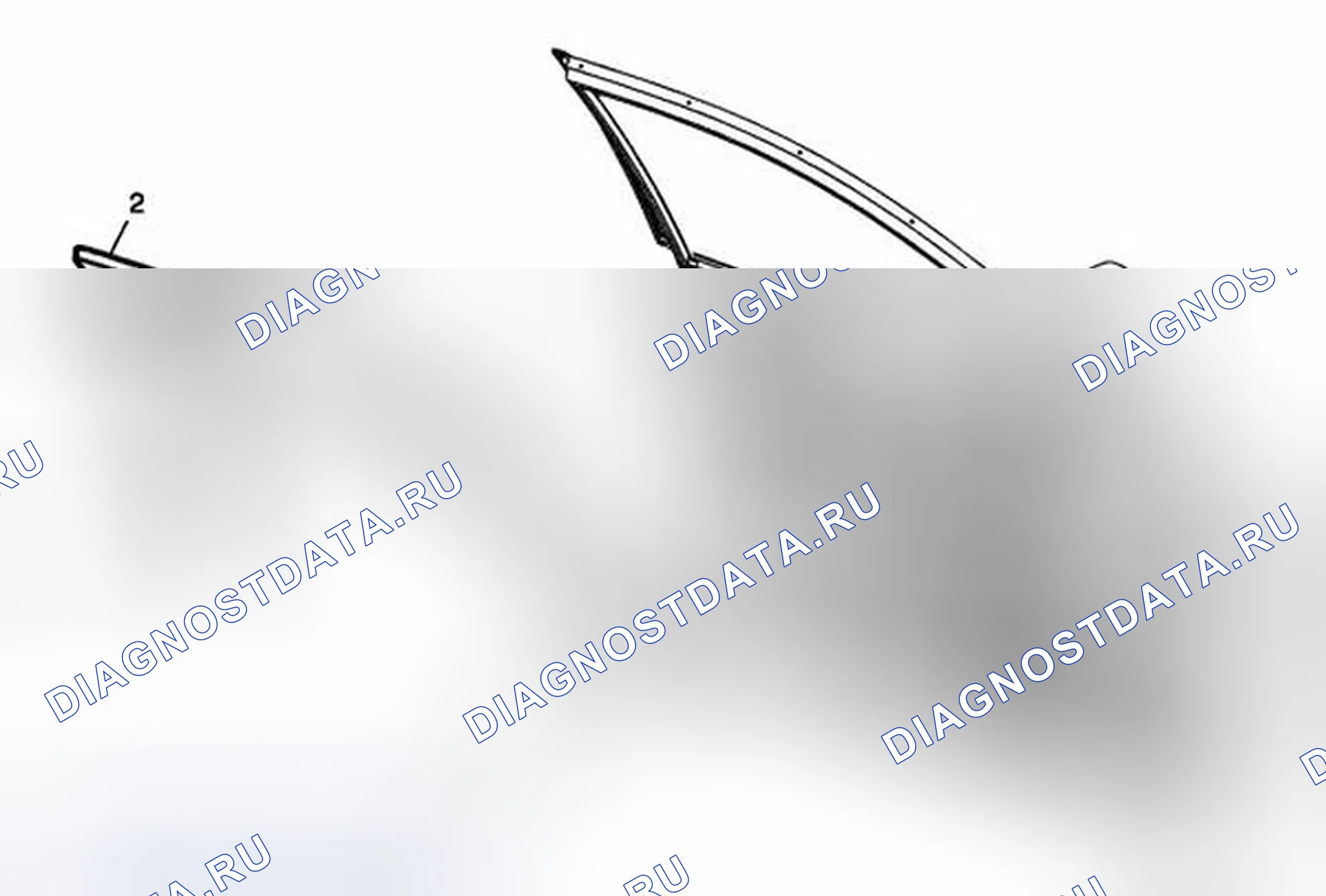 Рис. 64: Замена формовки гарнира передней стороны двери. Cadillac ATS I