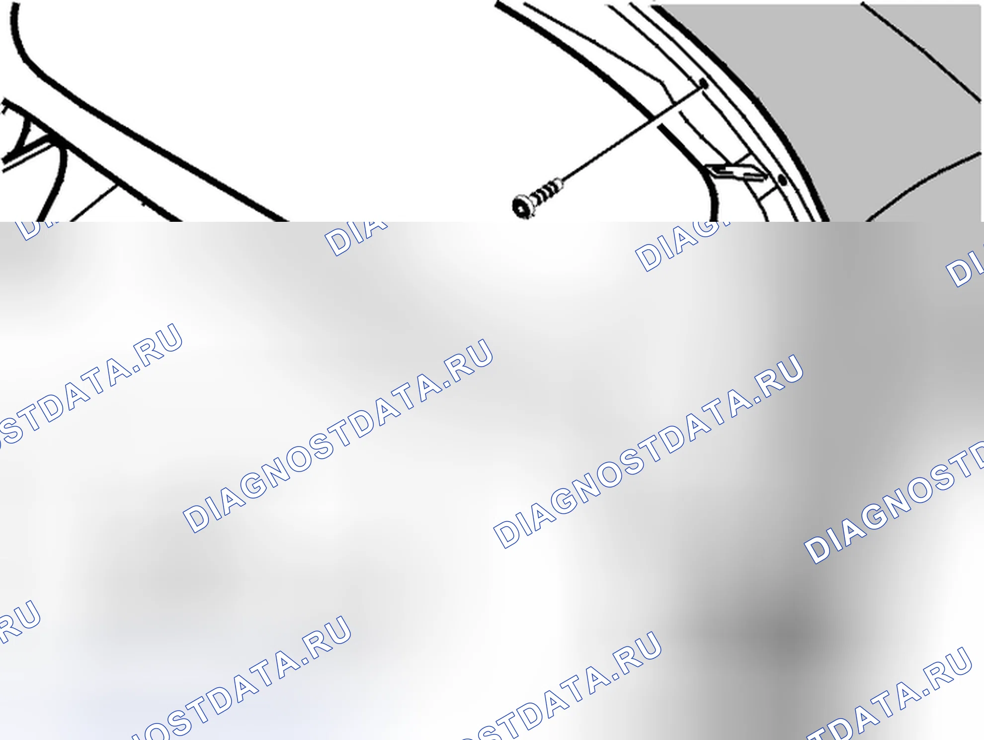 Рис. 40: Снятие натяжного носового уплотнения. Volvo C70 I