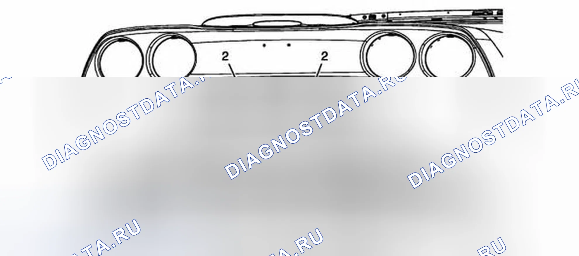 Рис. 25: Замена фонаря заднего номерного знака. Chevrolet Corvette C6