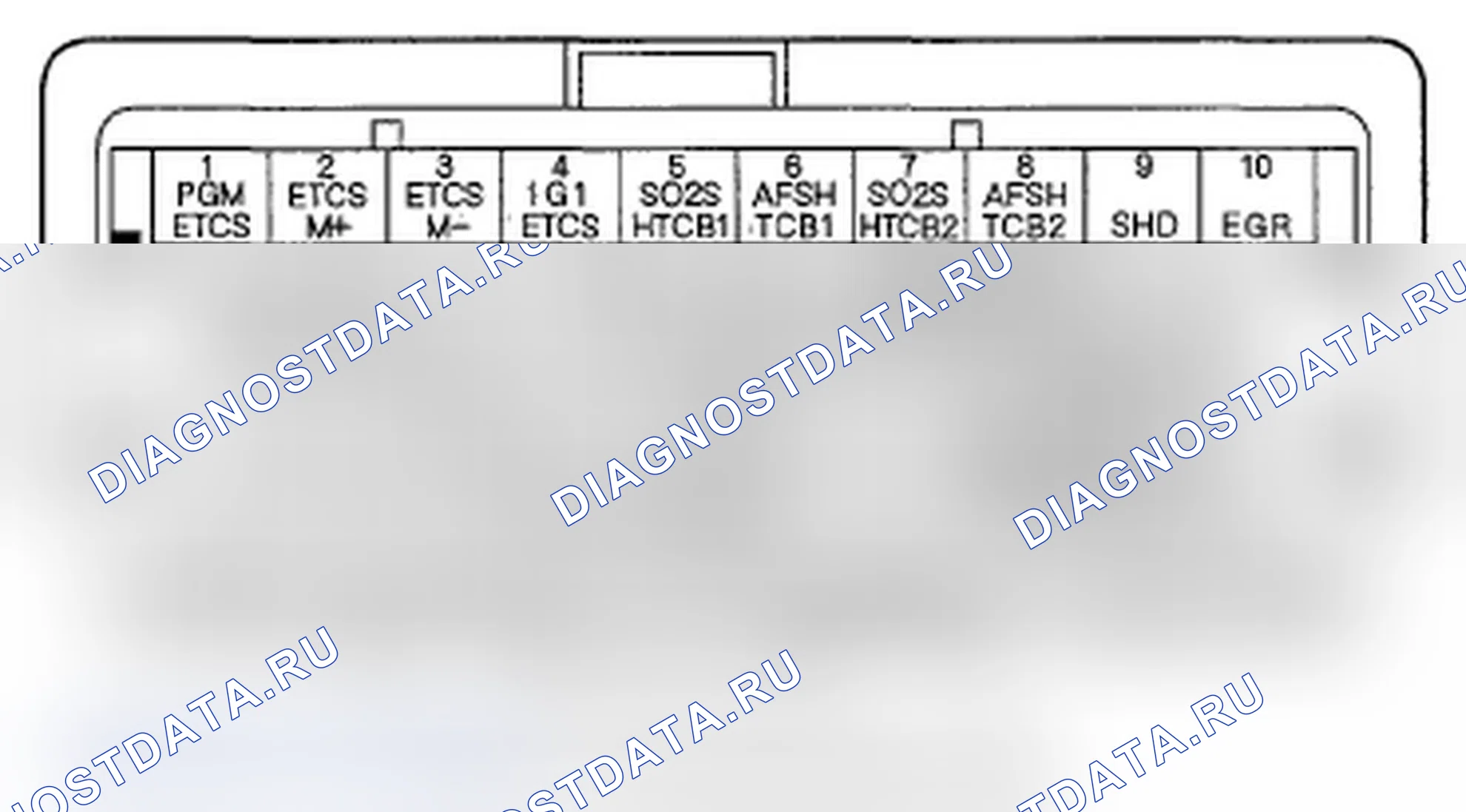 Рис. 207: Входы и выходы ИКМ разъема C (o) (49P). Acura MDX II