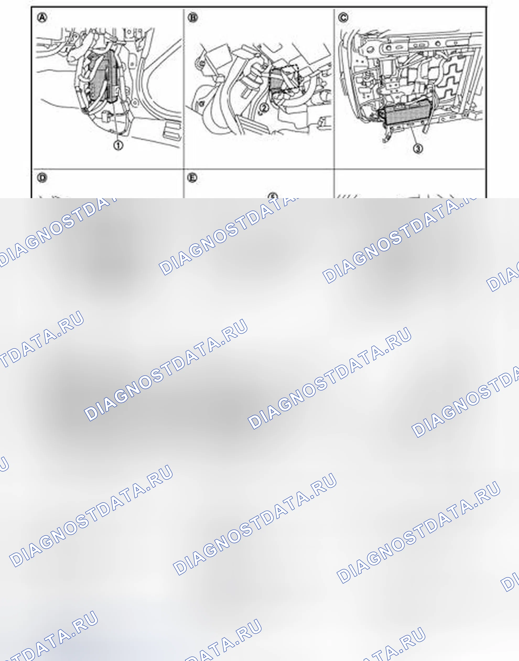 Рис. 22: РУЧНАЯ ФУНКЦИЯ: Расположение компонентов. Infiniti G25 IV рестайлинг