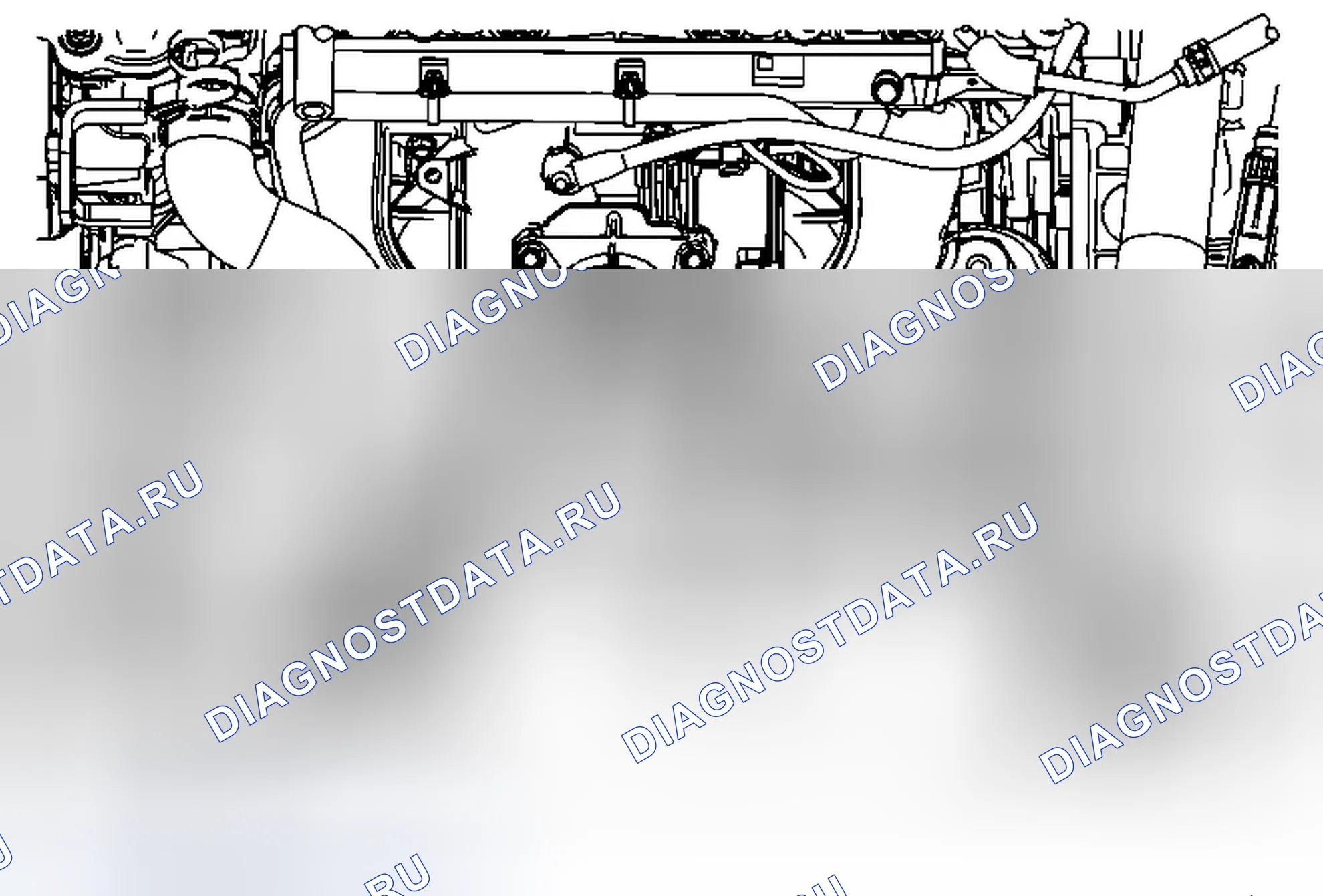 Рис. 9: Замена трубки индикатора уровня масла. Chevrolet Equinox II