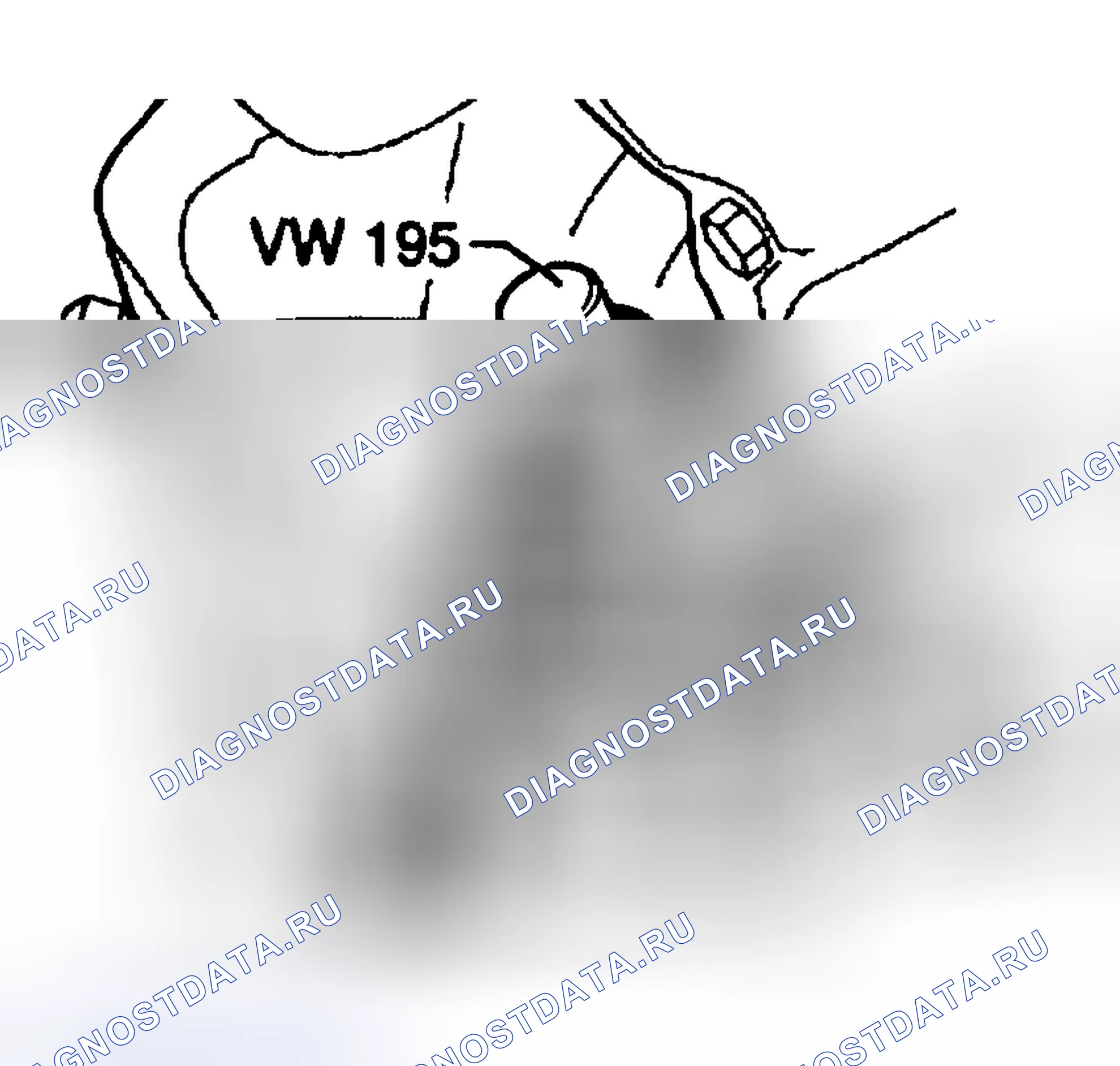 Рис. 387: Привод уплотнения на упор. Volkswagen EuroVan T4 рестайлинг