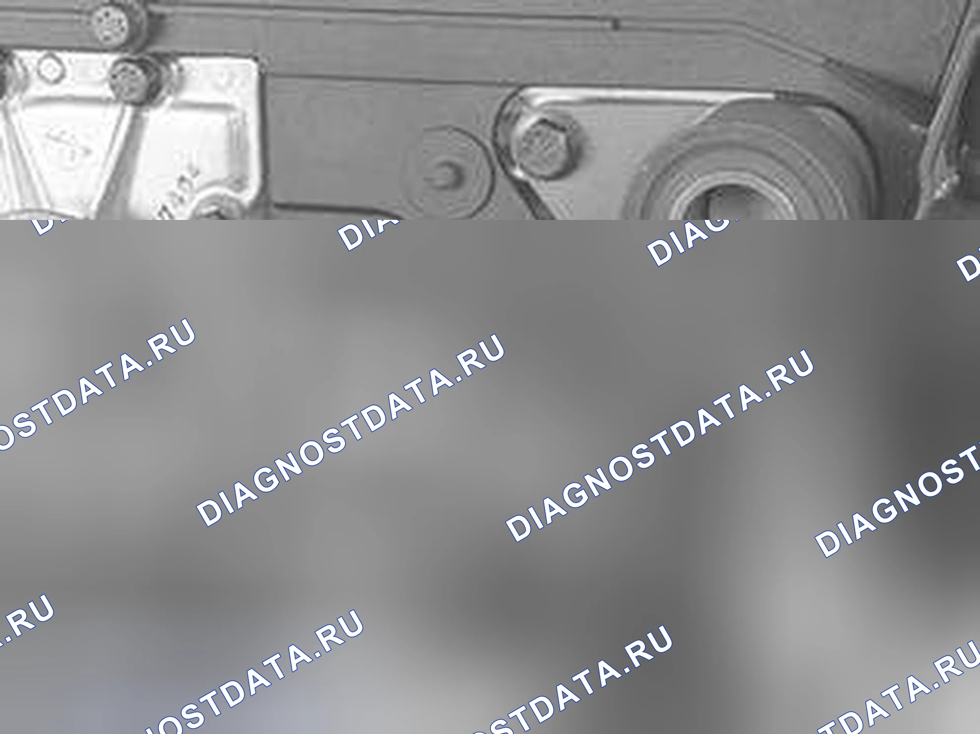 Рис. 416: Снятие натяжного устройства ремня и холостого шкива. Volvo C70 I