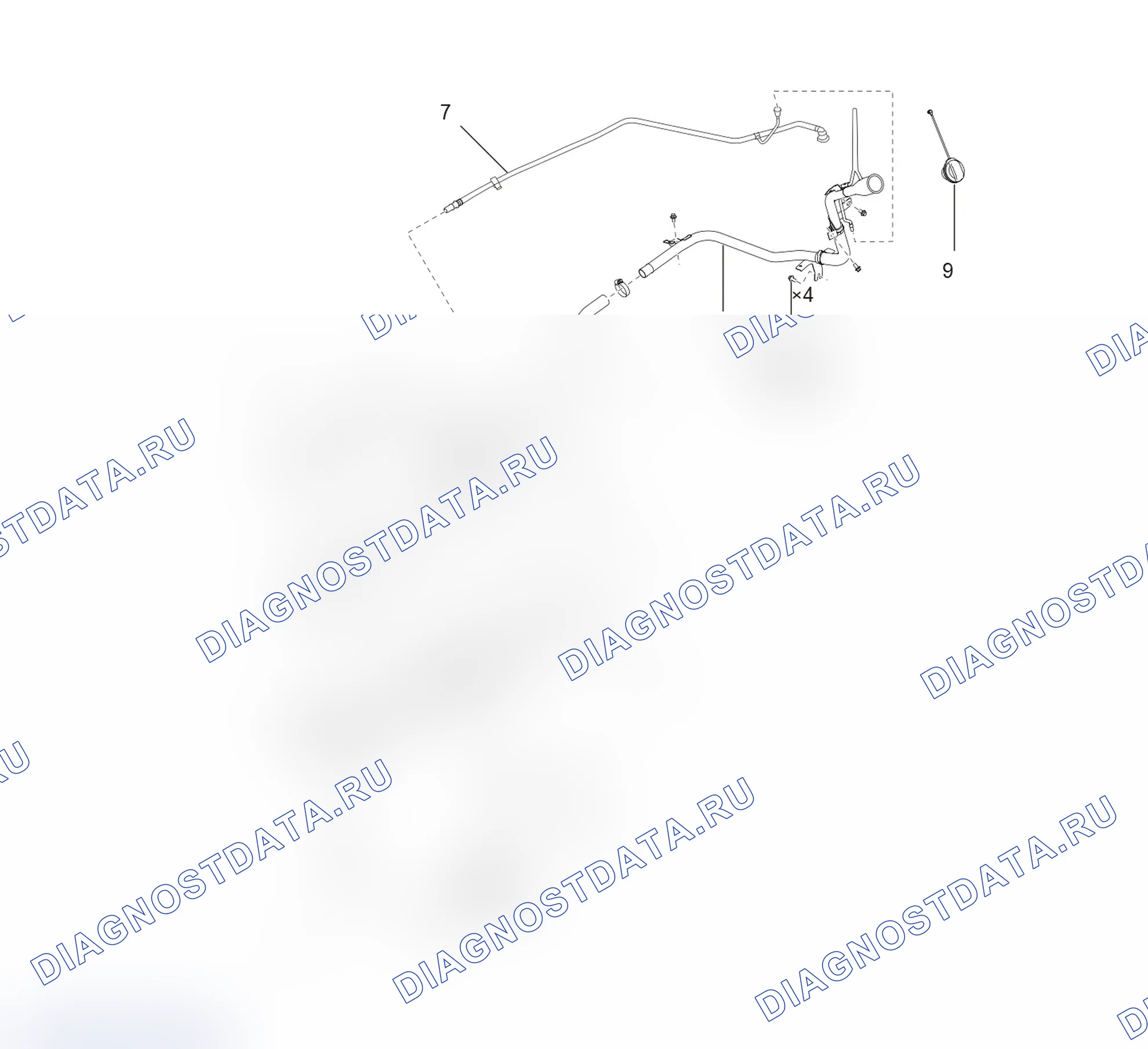 Схема расположения топливного бак — Haval H5. Haval H5 II