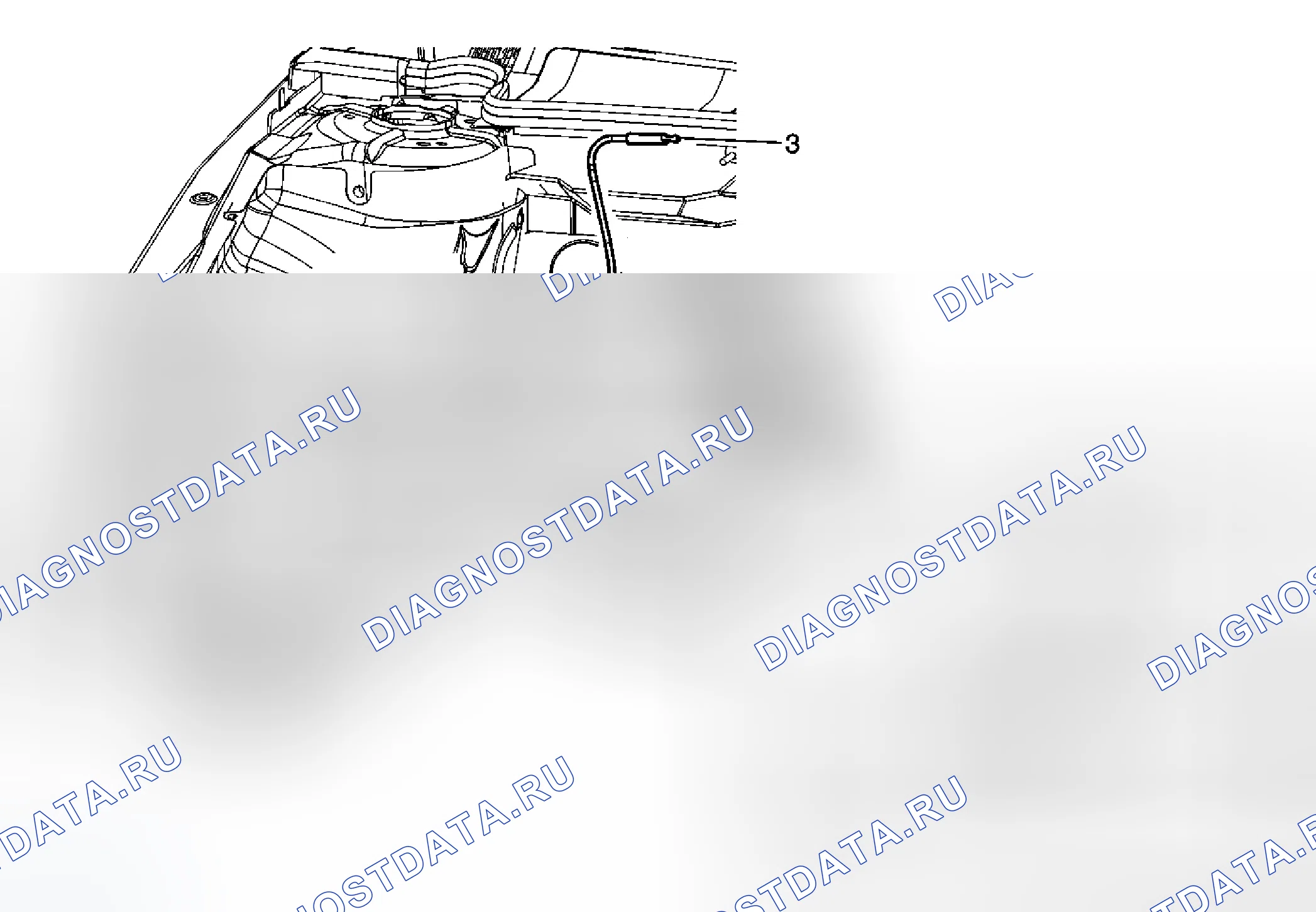 Рис. 9: Замена шланга омывателя ветрового стекла. Cadillac DTS I