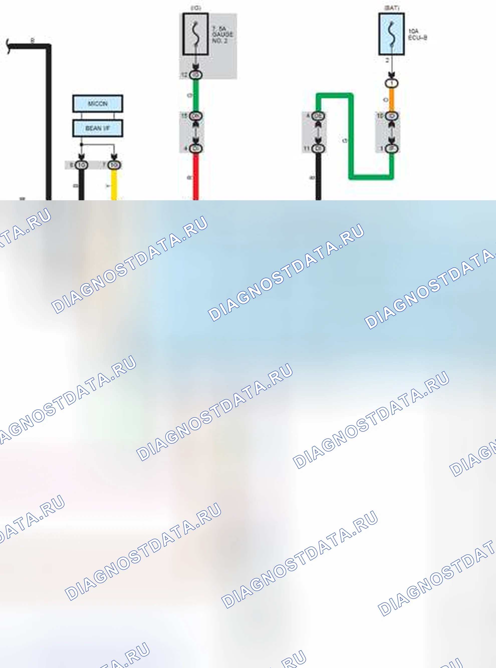 Рис. 186: Схема подключения системы ABS (без VSC) (3 из 3). Toyota Avalon XX30