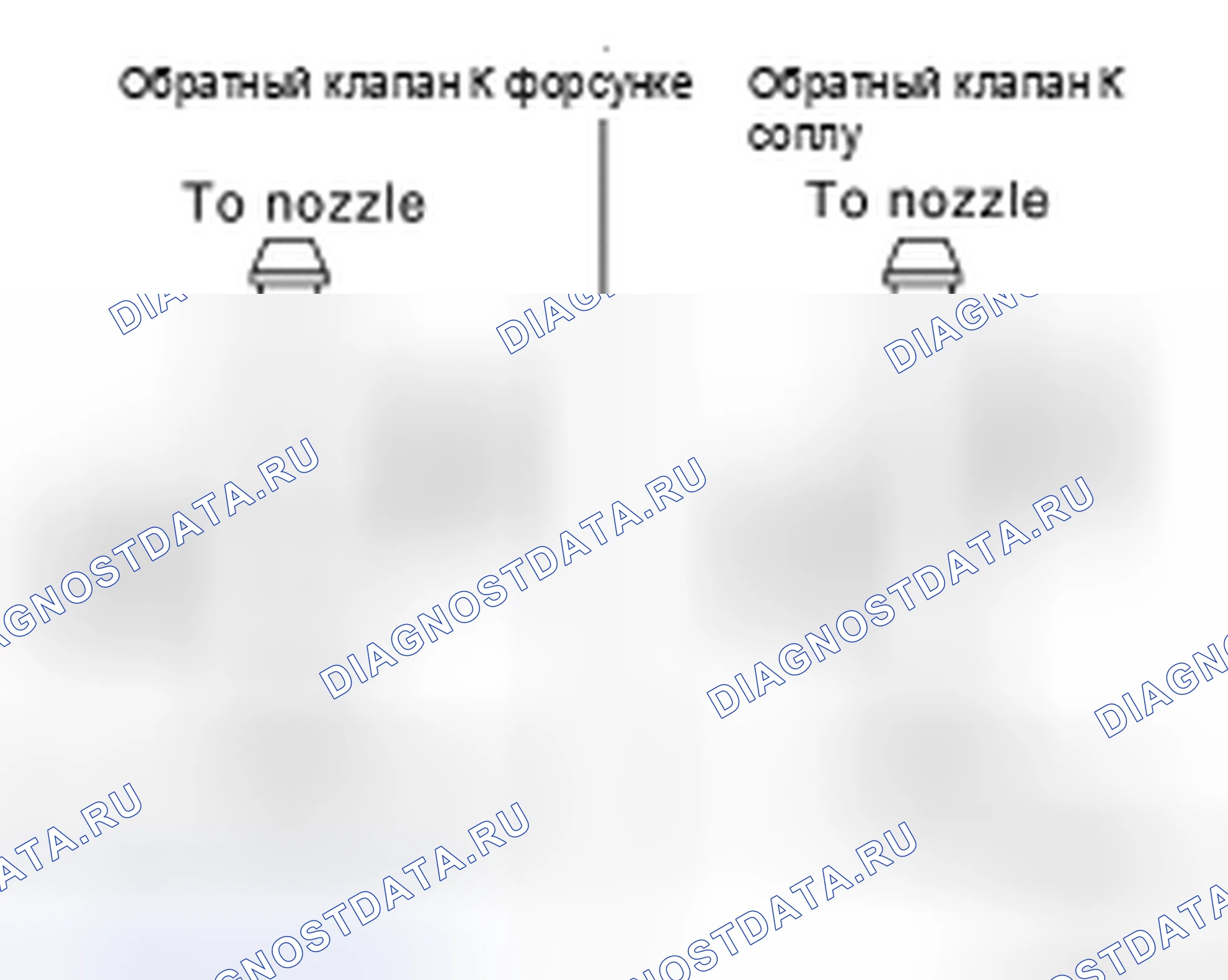 Рис. 32: Проверка воздушных потоков клапана форсунки омывателя. Nissan 350Z I рестайлинг