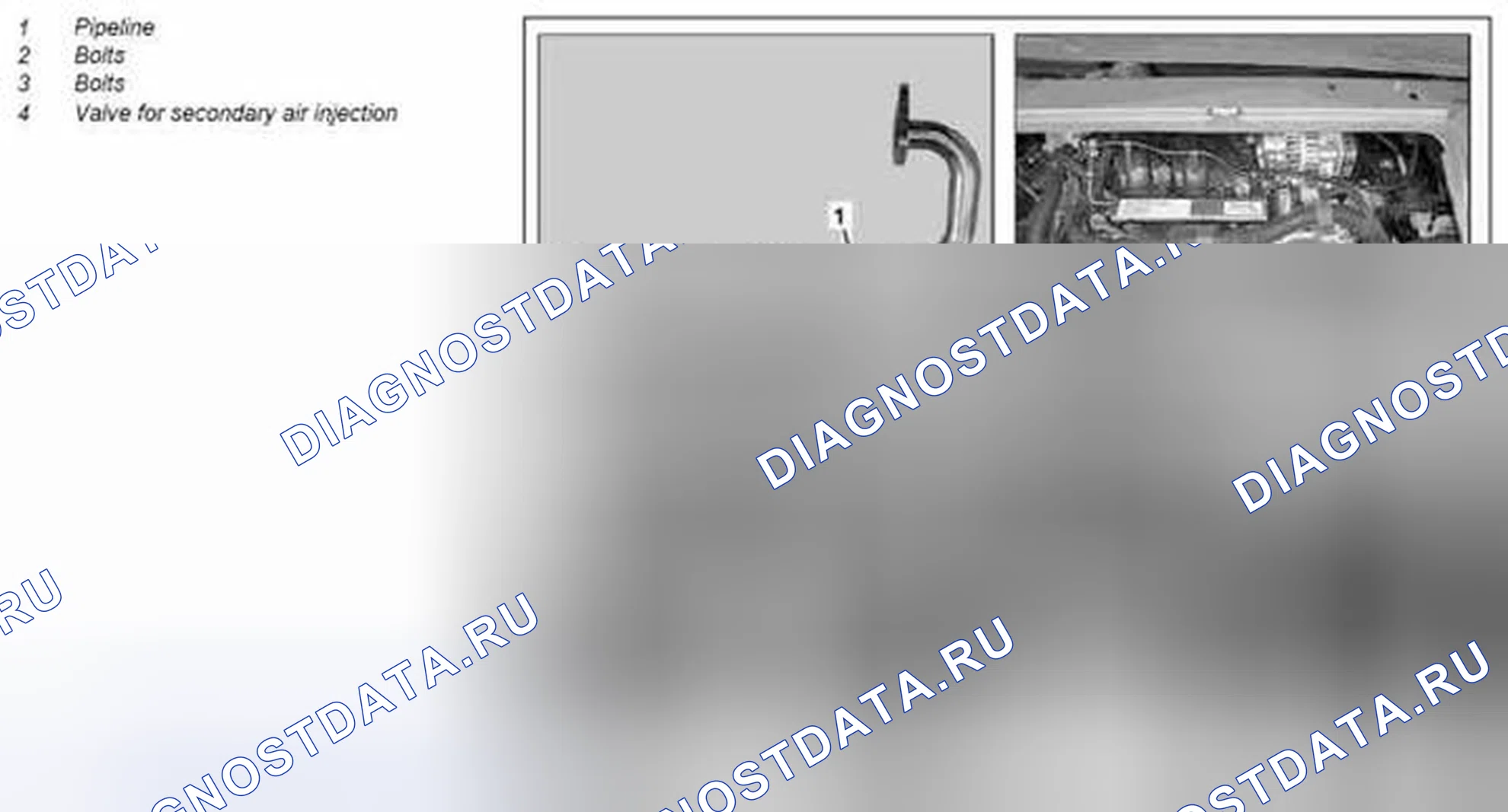 Рис. 64: Демонтаж / монтаж трубопровода для системы вторичного воздуха - AR14.30-P-7150MCU. Kia Soul I
