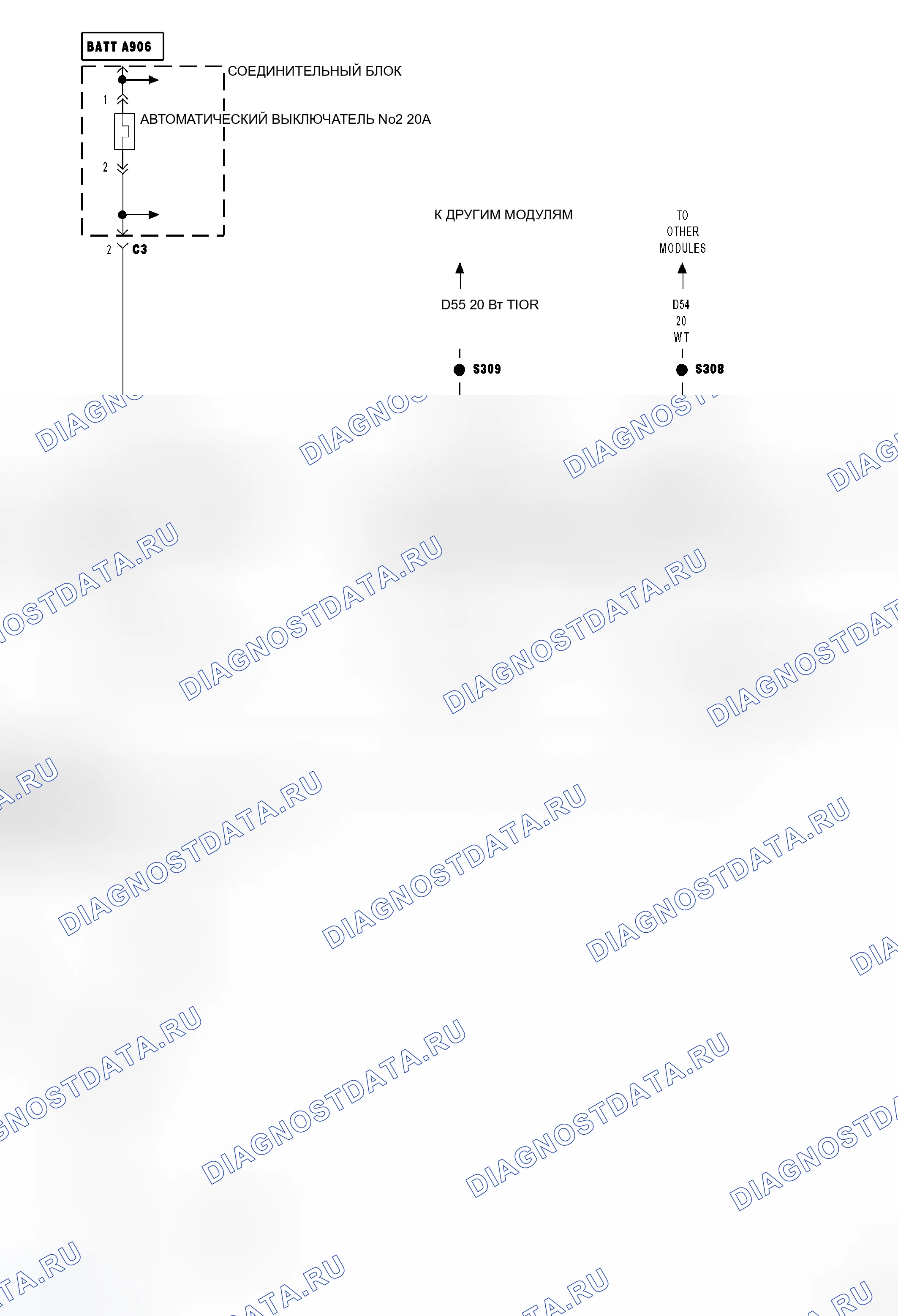 Рис. 96: Принципиальная схема. Jeep Commander I