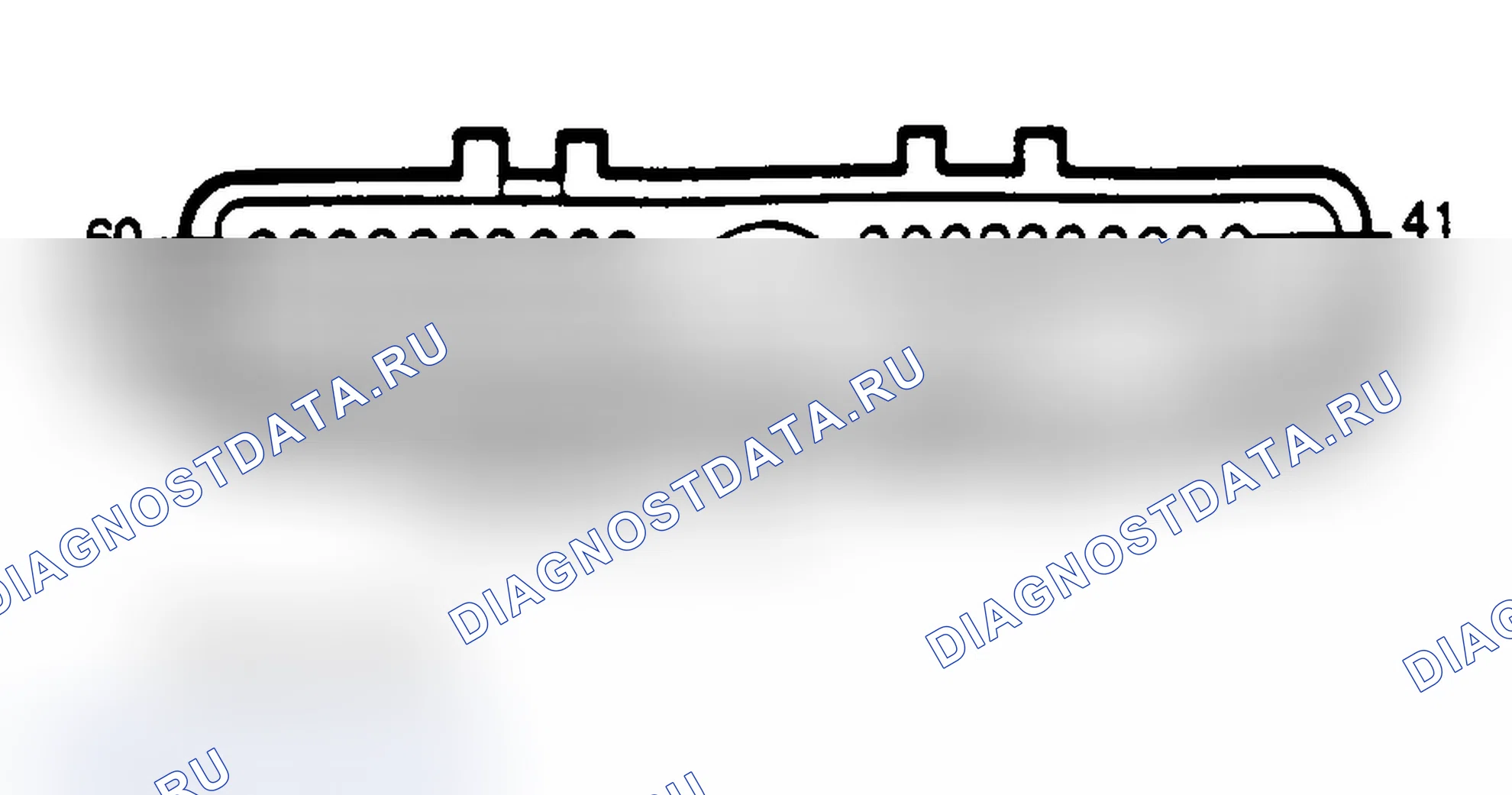 Рис. 1: РАЗЪЕМЫ блок управления силовым агрегатом (PCM) (блок управления силовым агрегатом). Mercury Sable II
