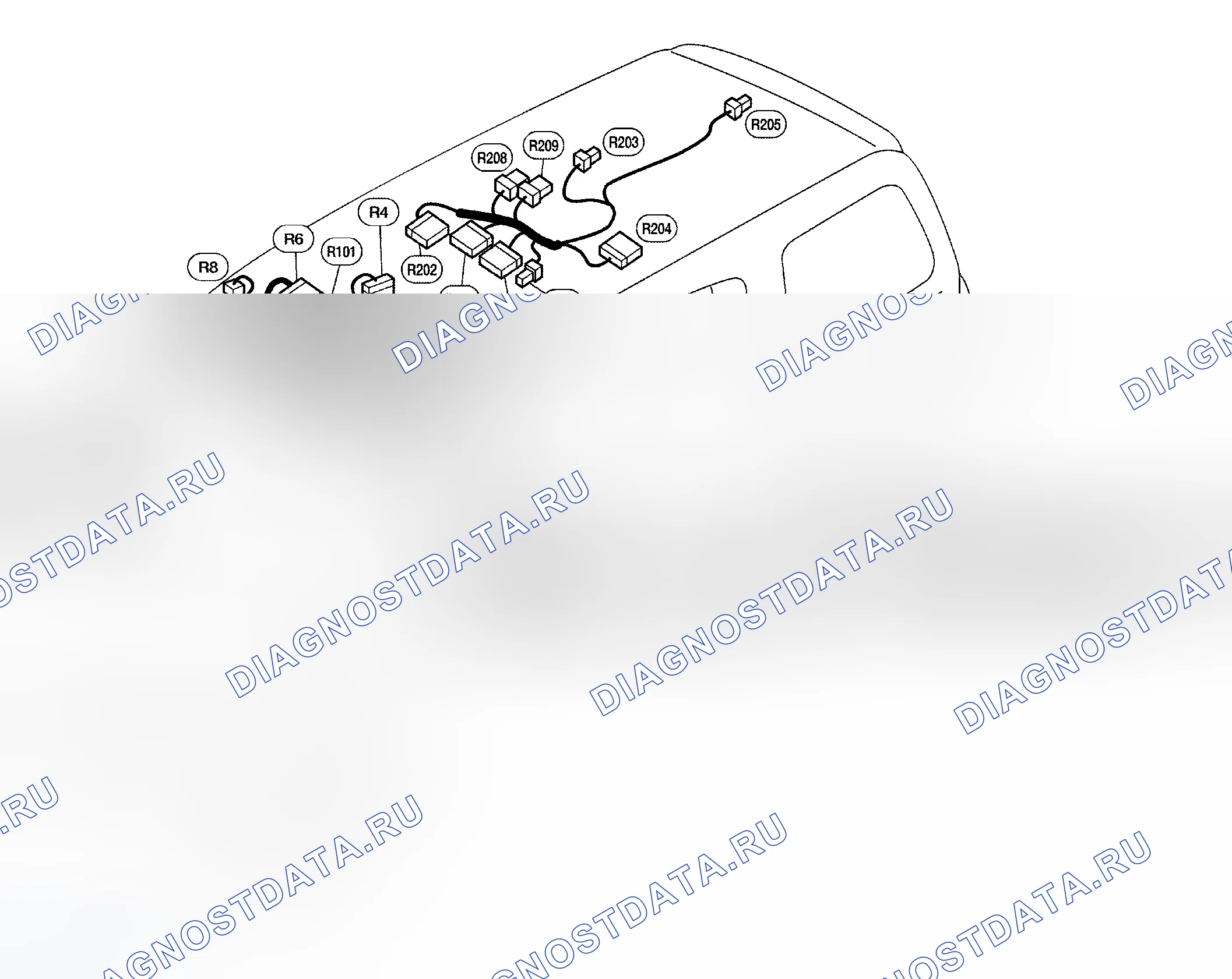 Рис. 51: ЖГУТ КОМНАТНЫХ ЛАМП. Infiniti QX56 I