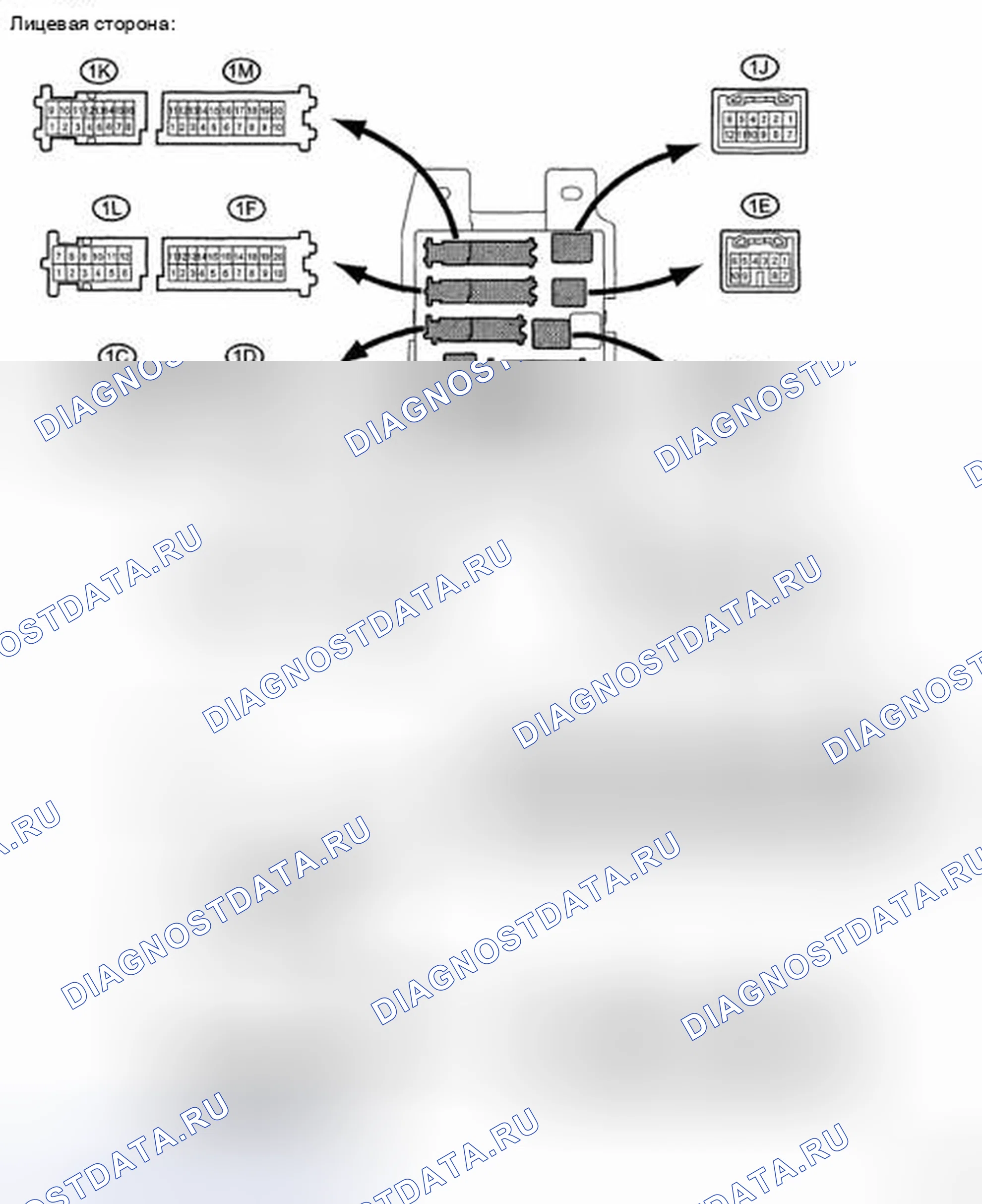 Рис. 367: КЛЕММЫ ЭБУ. Toyota Highlander II