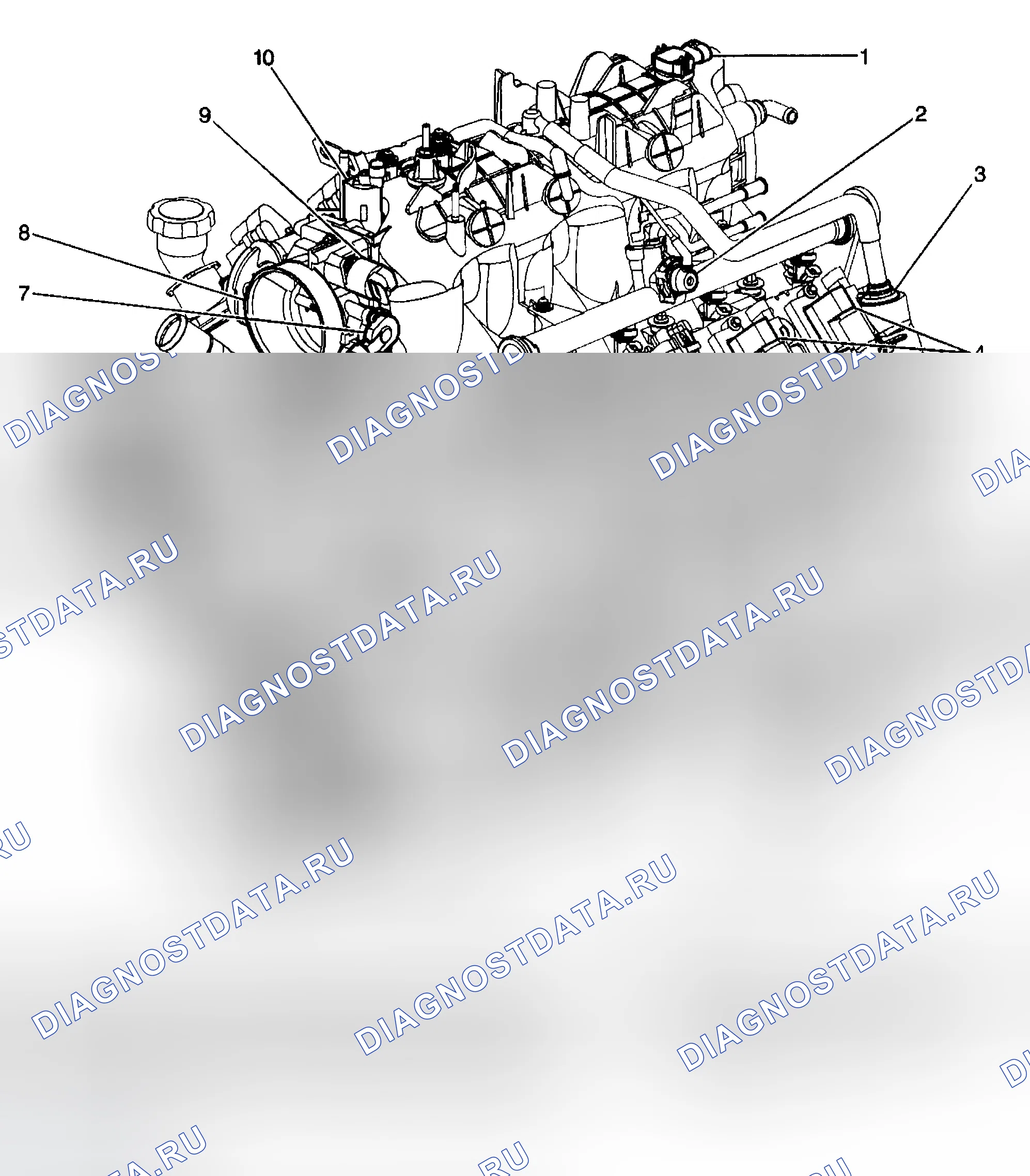 Рис. 163: Виды компонентов системы охлаждения. Chevrolet Silverado 2500 