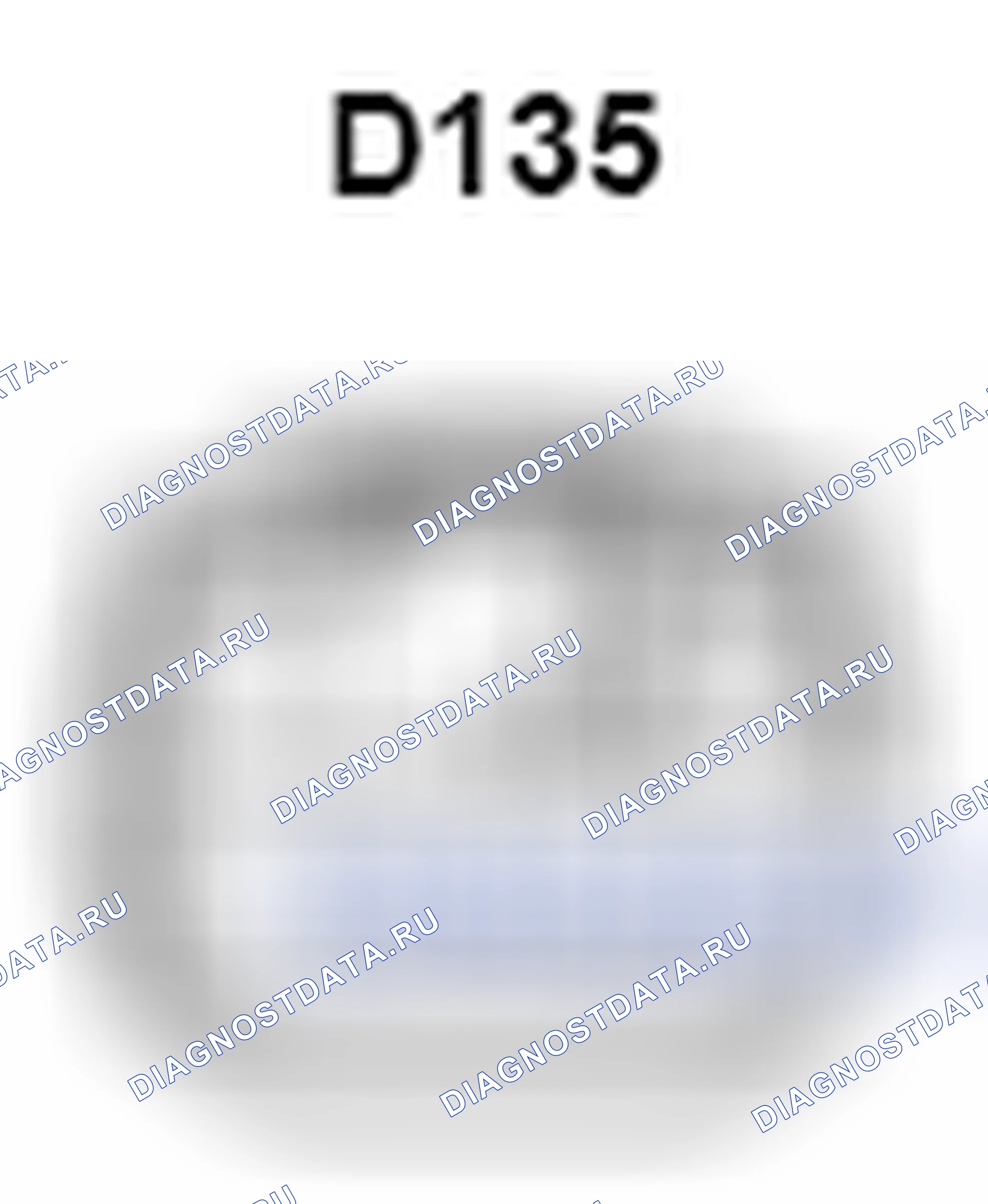 Рис. 505: Вид с торца разъема радиоприемника в сборе (D135). Toyota Sienna III