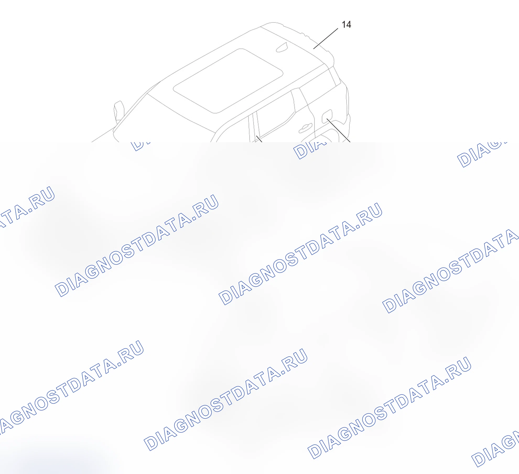 Схема расположения пластмассовых деталей — Haval Cool-Dog. Haval Cool Dog I