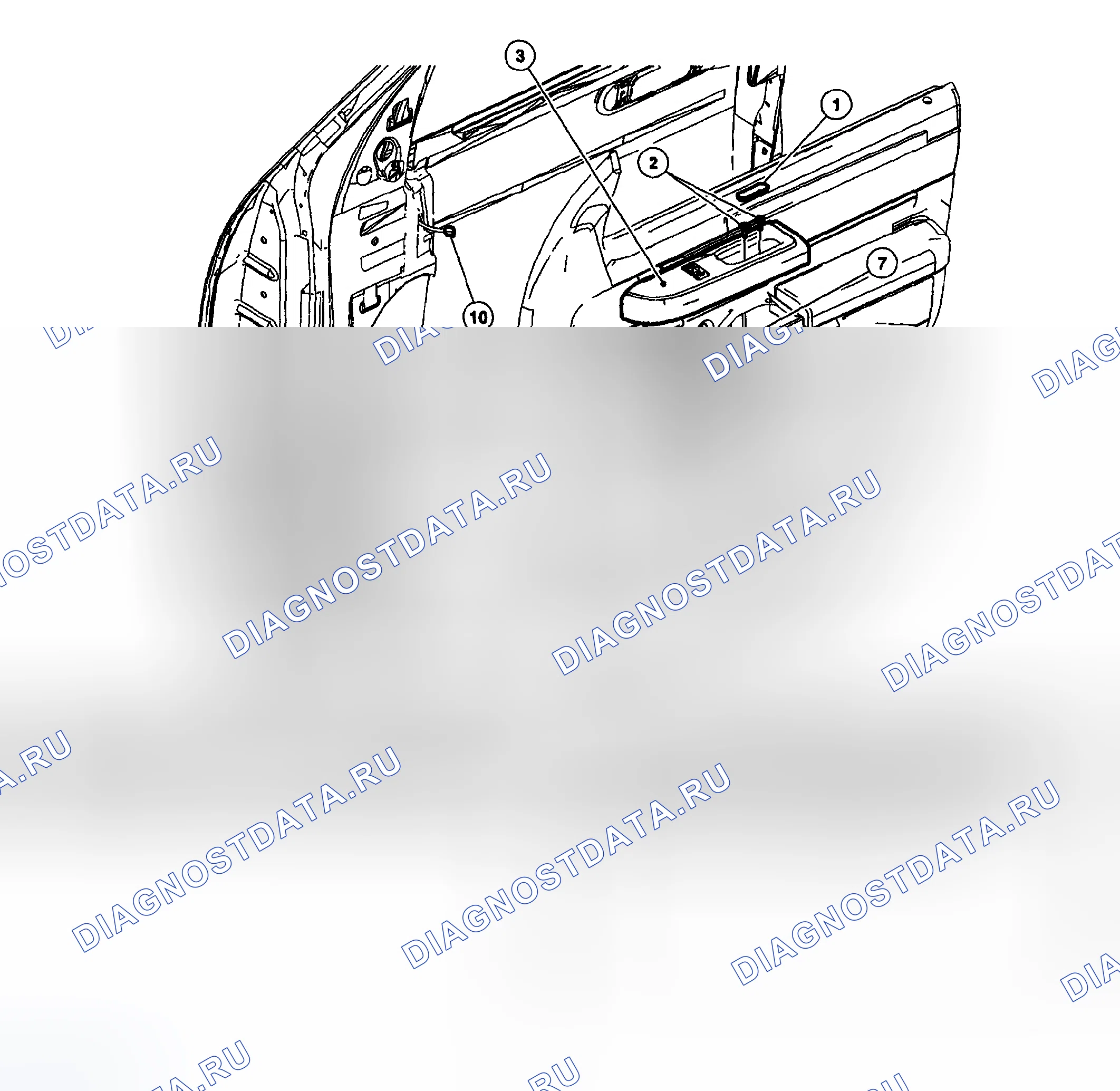 Рис. 38: обивка передней двери. Hyundai ix20 I рестайлинг