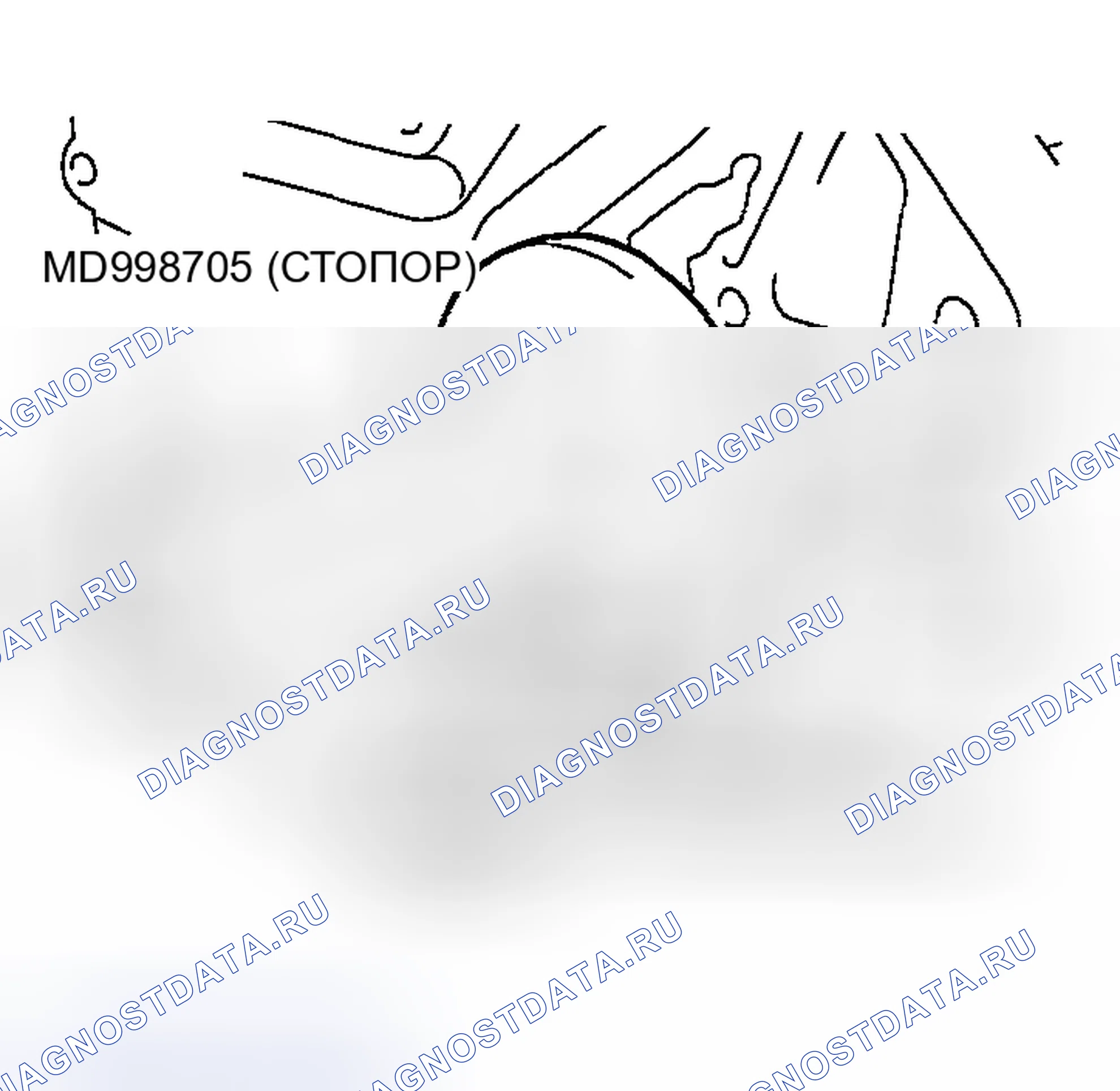 Рис. 1001: > > B < < ЗАДНИЙ ПОДШИПНИК ВАЛА ПРОТИВОВЕСА, МОНТАЖ СПРАВА. Mazda MX-5 NA