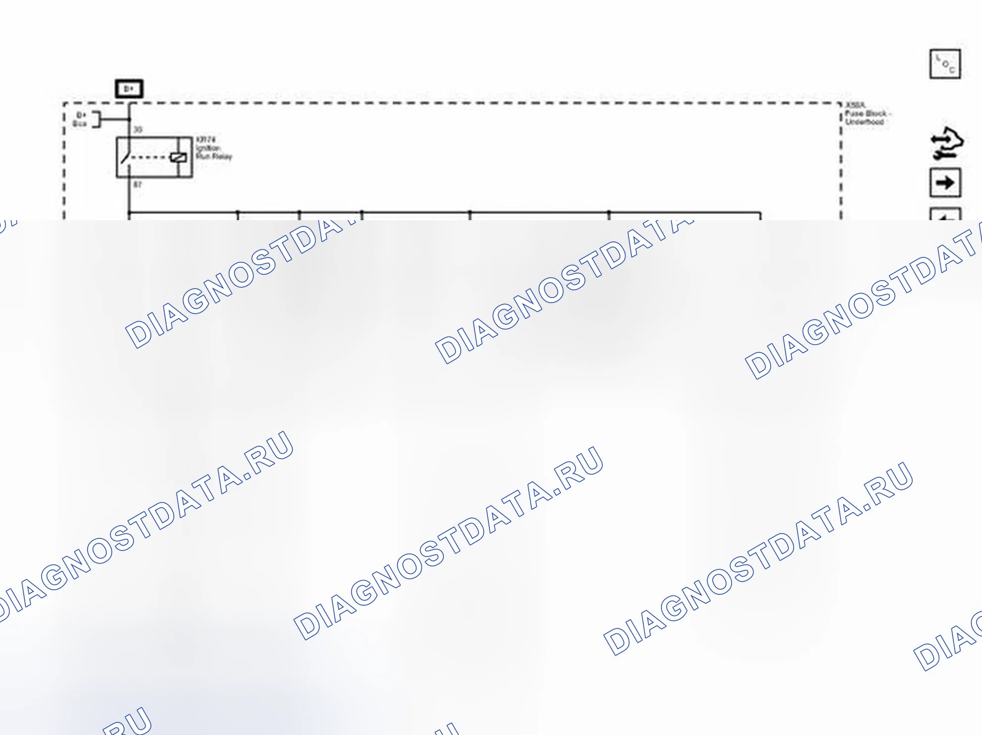 Рис. 68: Схемы подключения предохранителей F23UA, F24UA, F25UA, F26UA, F27UA, F28UA и F36UA. Chevrolet Spark M300